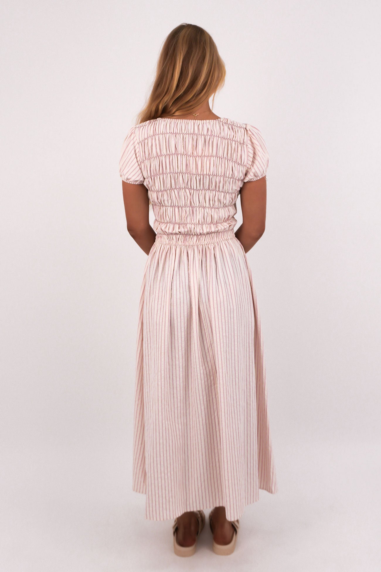 Milah Maxi Dress Pink Stripe