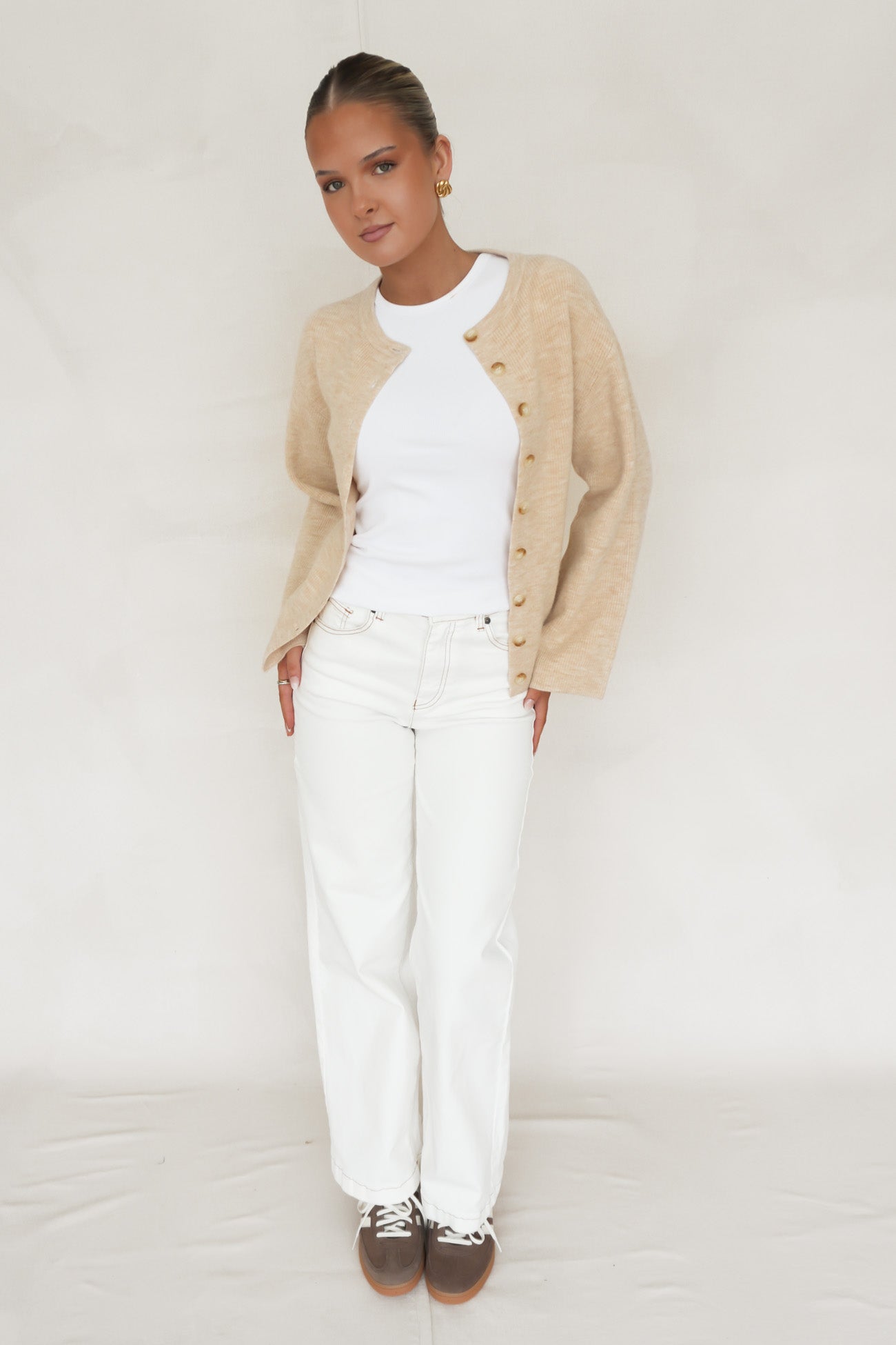 Milan Button Knit Vanilla