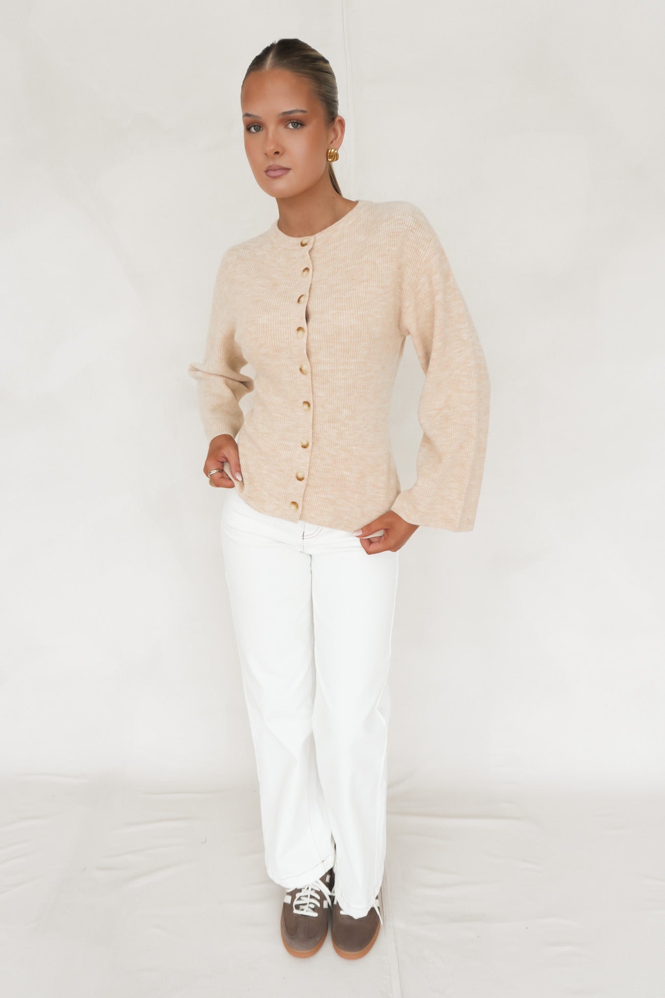 Milan Button Knit Vanilla
