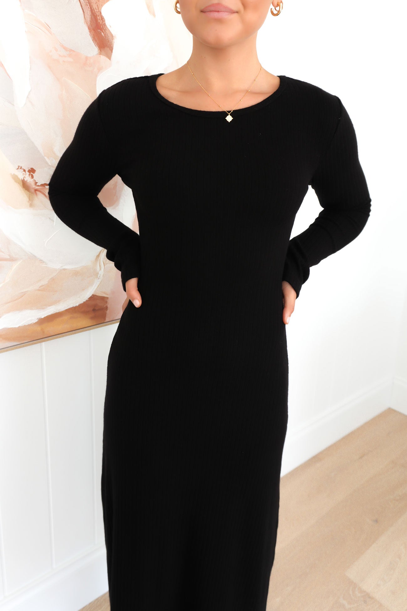 Miles Maxi Dress Black f33