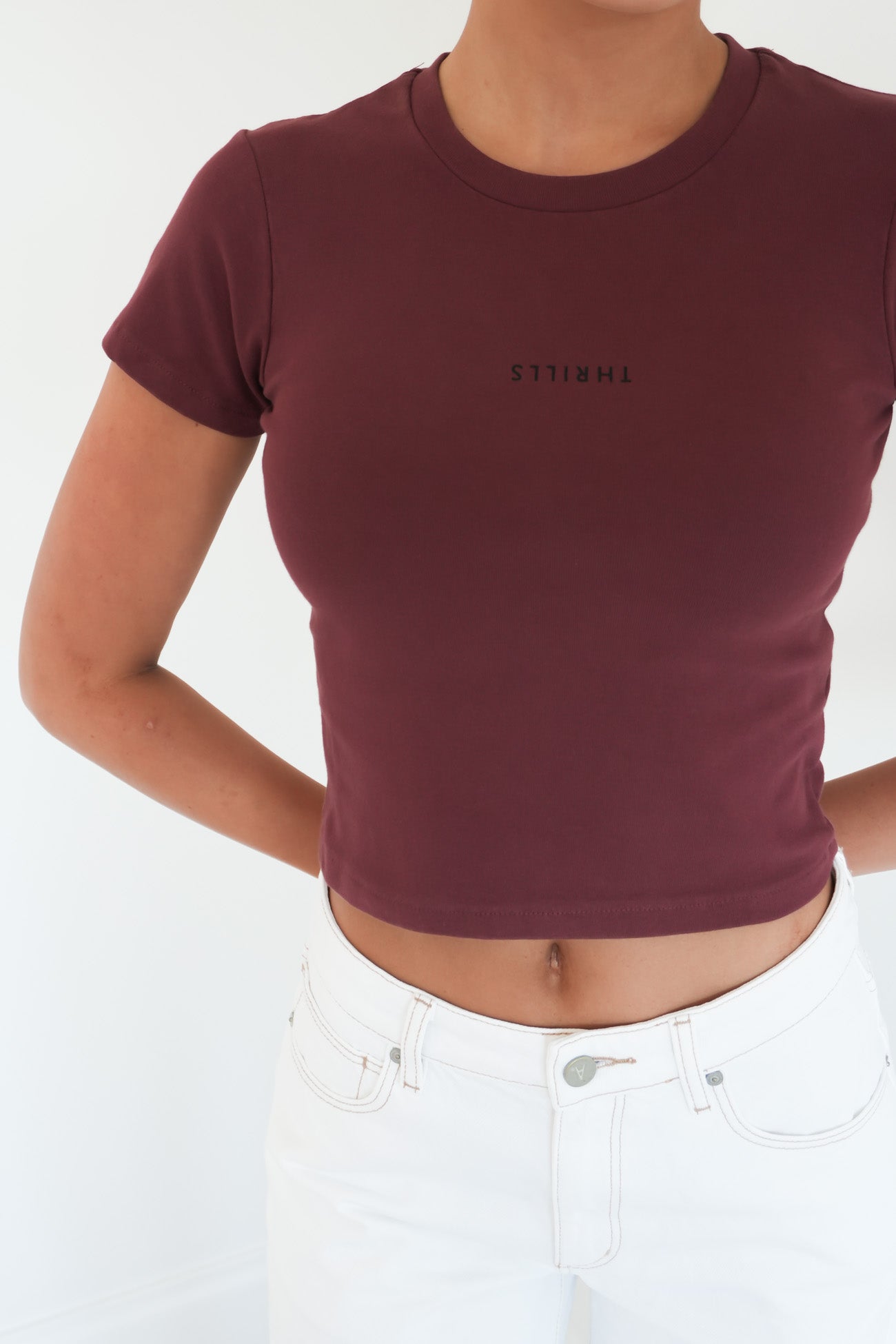 Minimal Thrills Mini Tee New Maroon