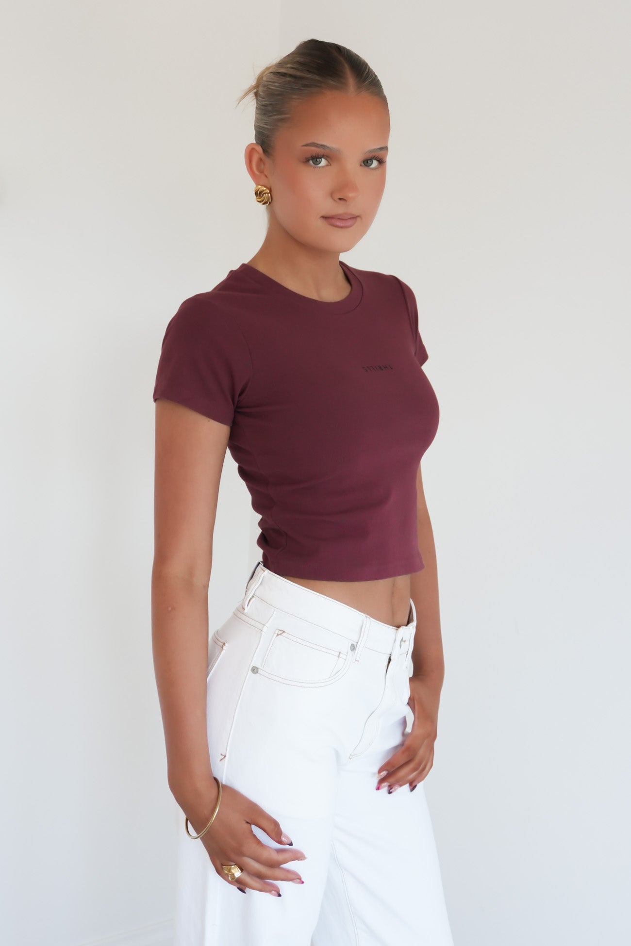 Minimal Thrills Mini Tee New Maroon