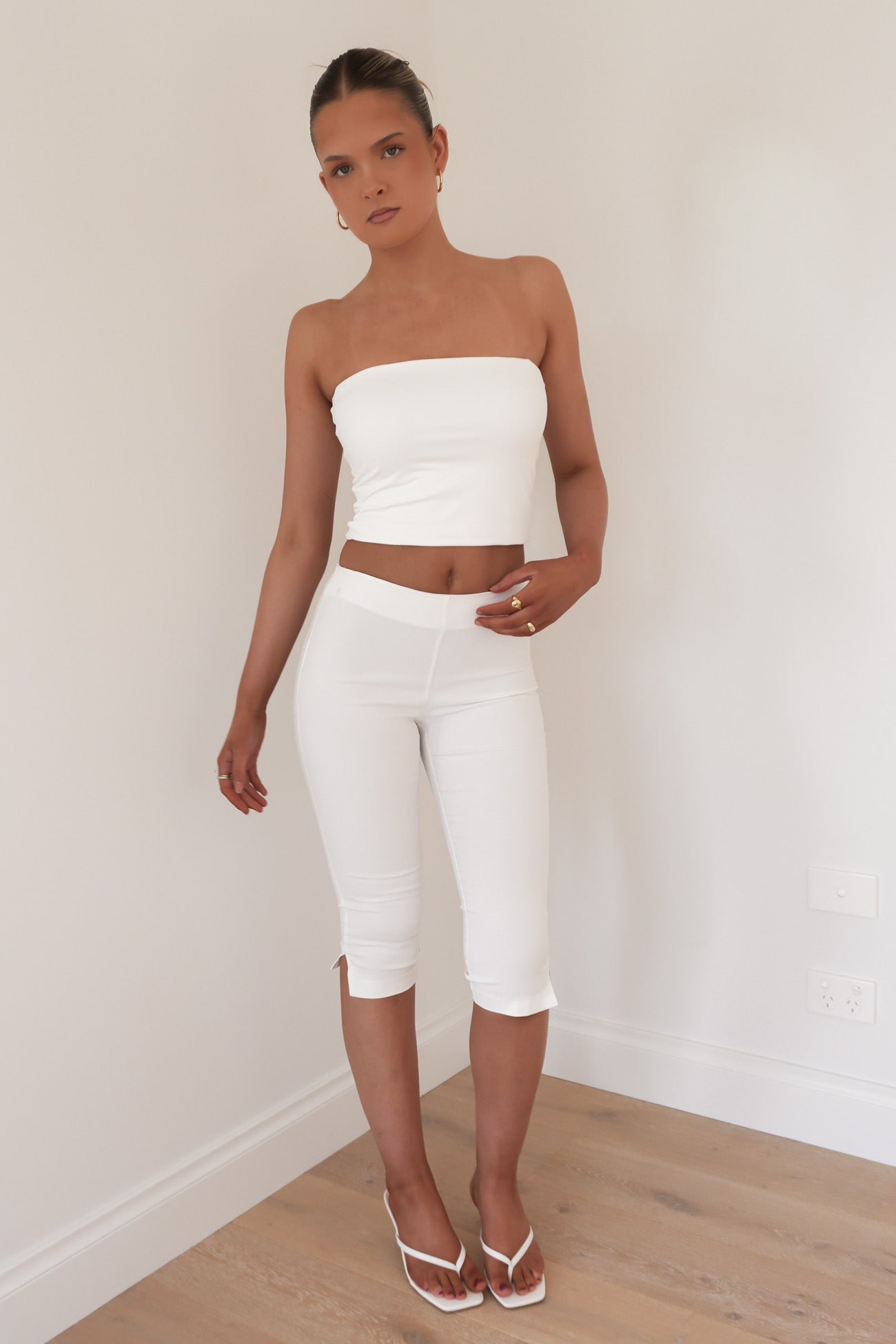 Minka Capri Pant White
