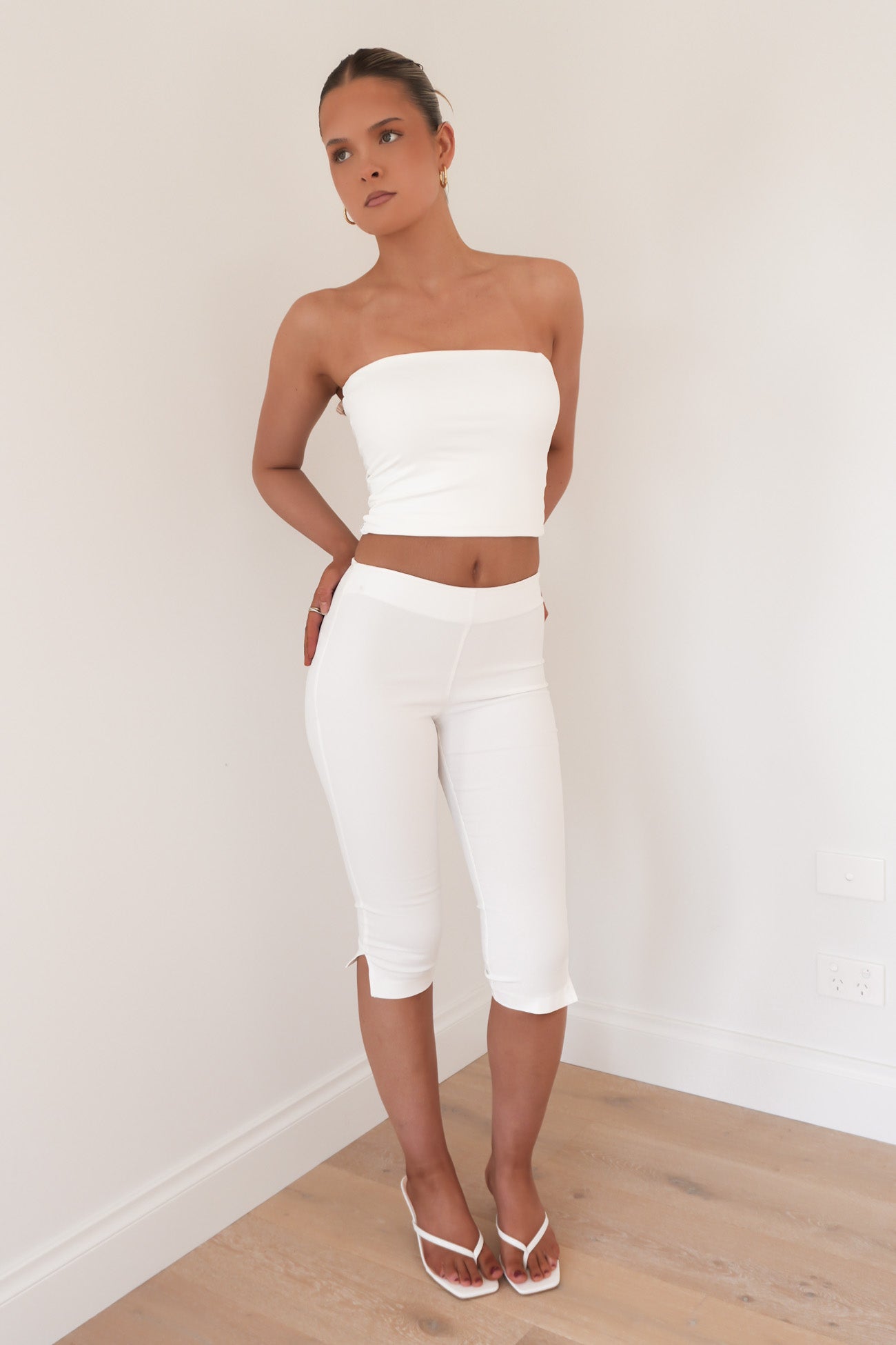 Minka Capri Pant White