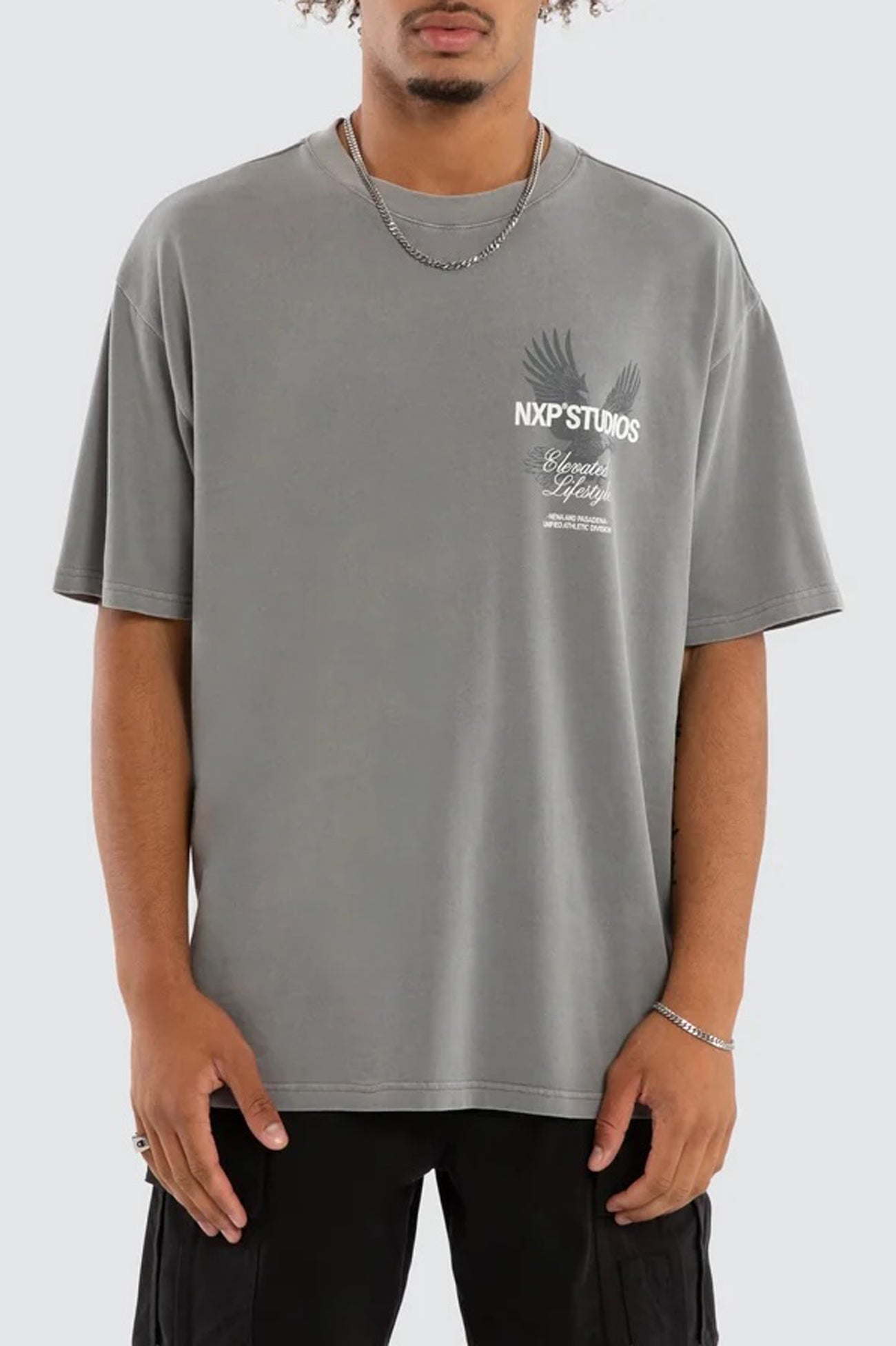 Moros Box Fit Tee Pigment Frost Grey