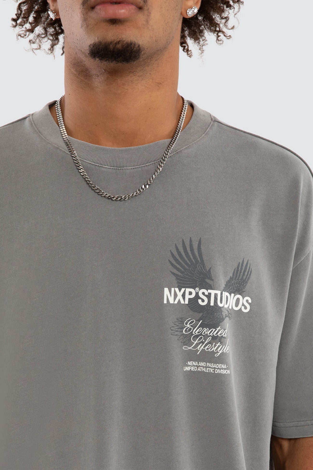 Moros Box Fit Tee Pigment Frost Grey