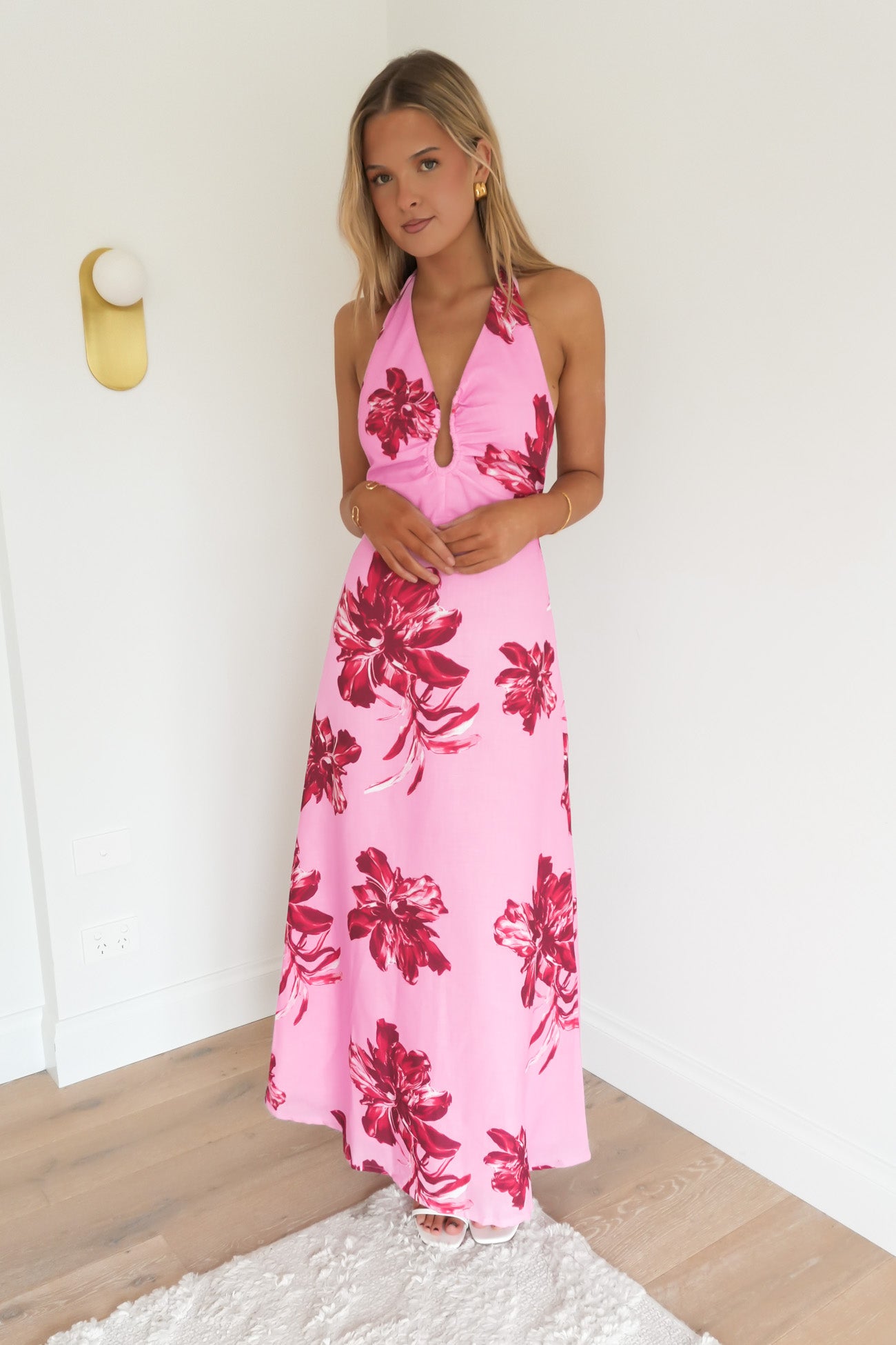 Myles Maxi Dress Pink Floral