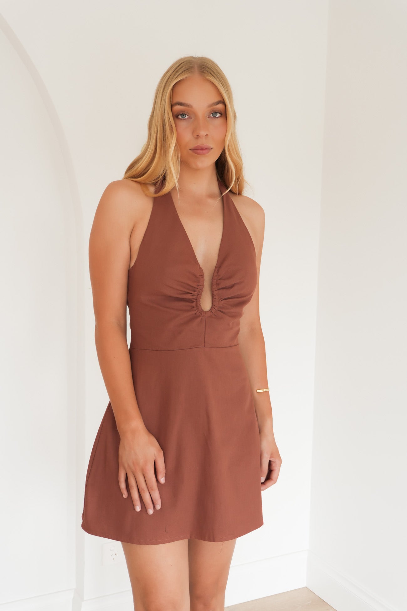 Myles Mini Dress Brown