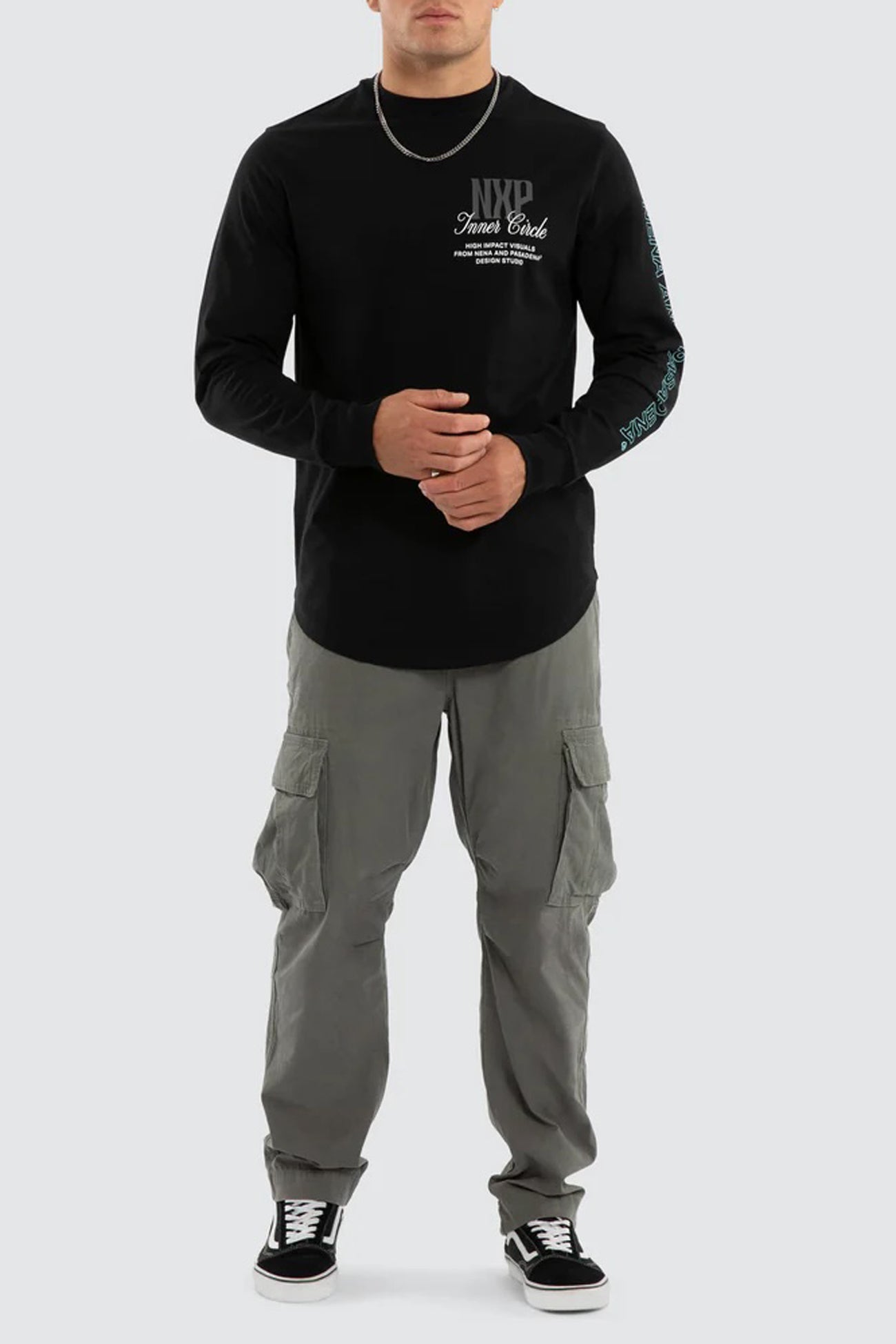 Dynamic Dual Curved Long Sleeve Tee Jet Black