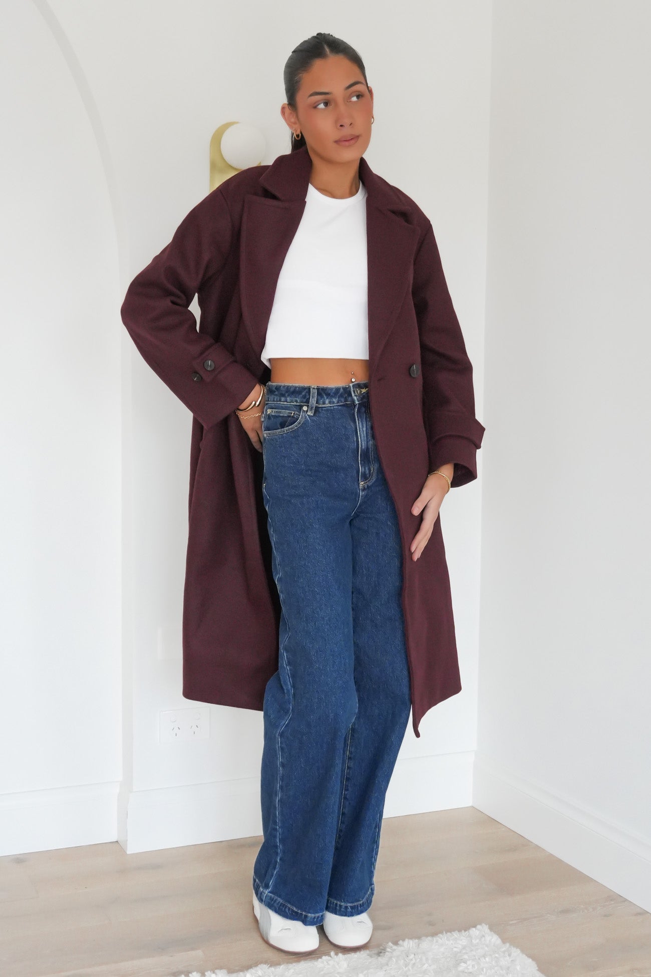 Naomi Coat Wine
