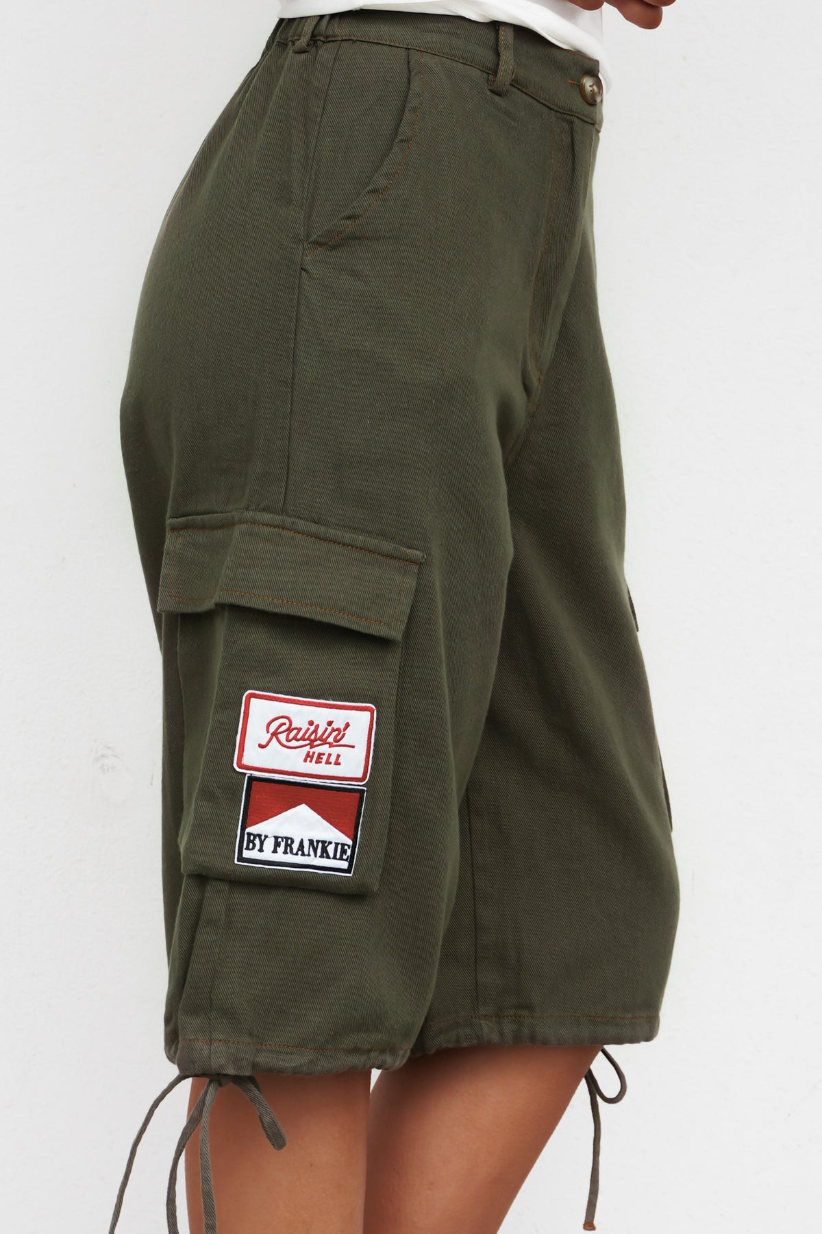 Naomie Cargo Jort Khaki