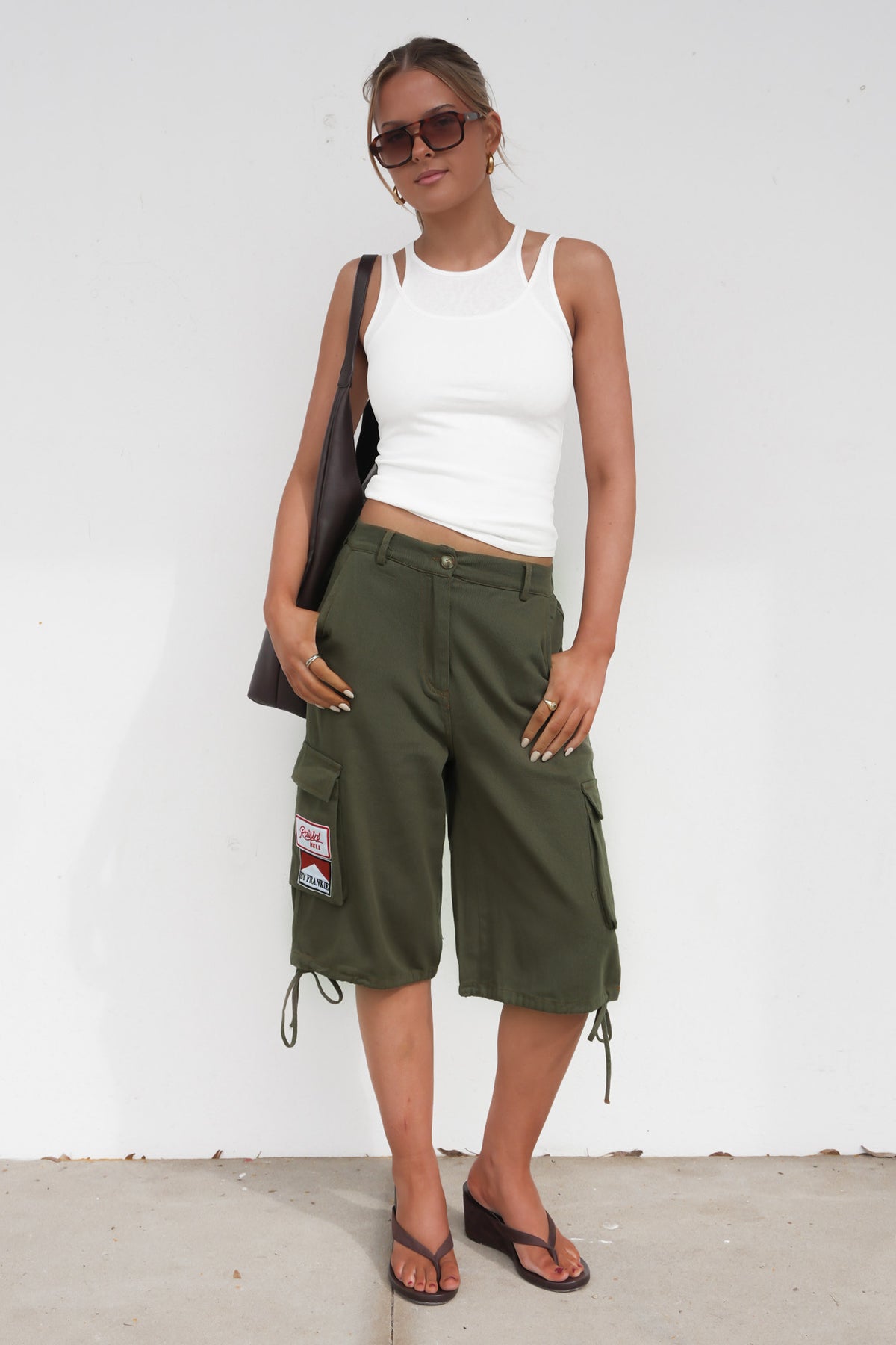 Naomie Cargo Jort Khaki