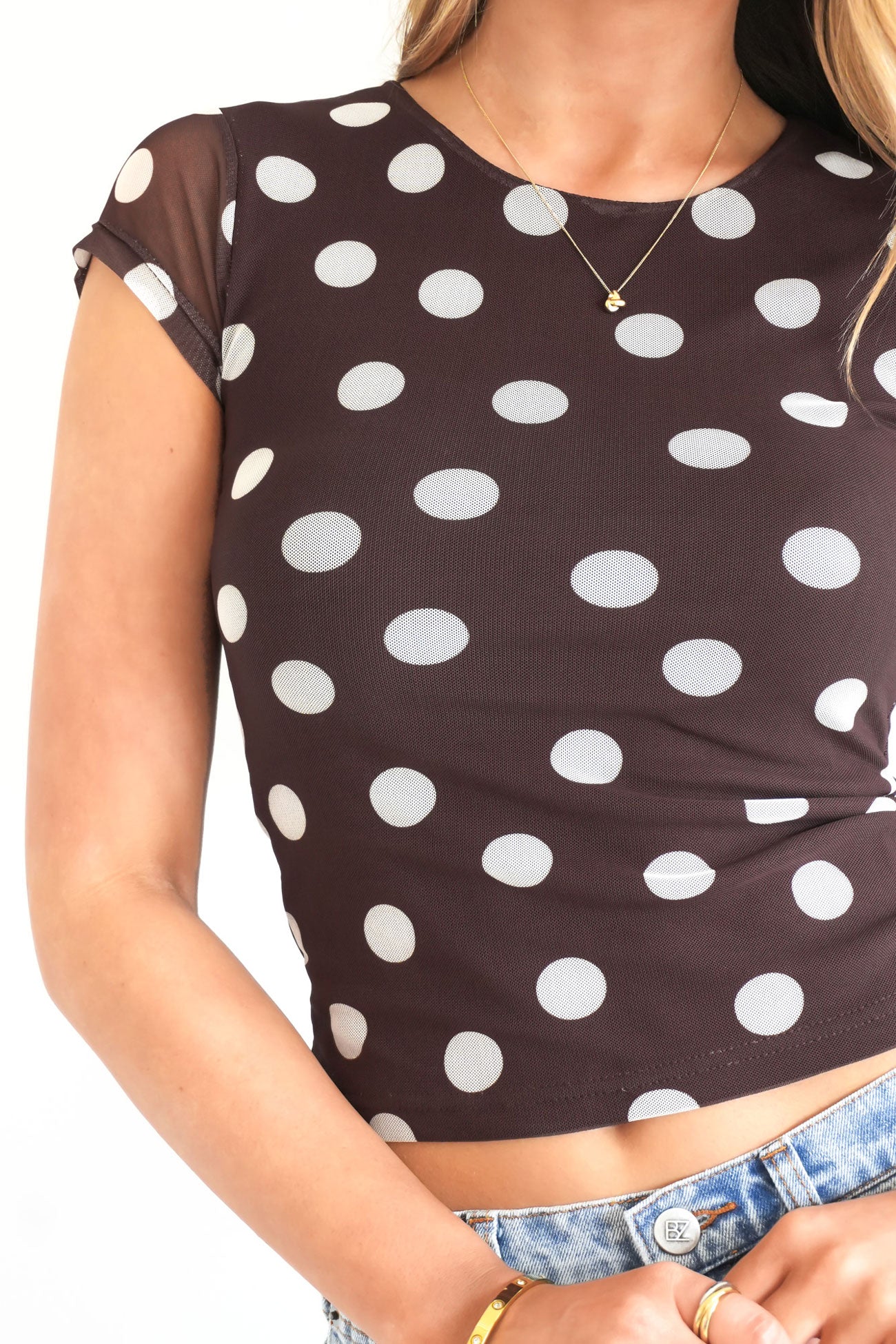 Nash Top Chocolate Polka Dot