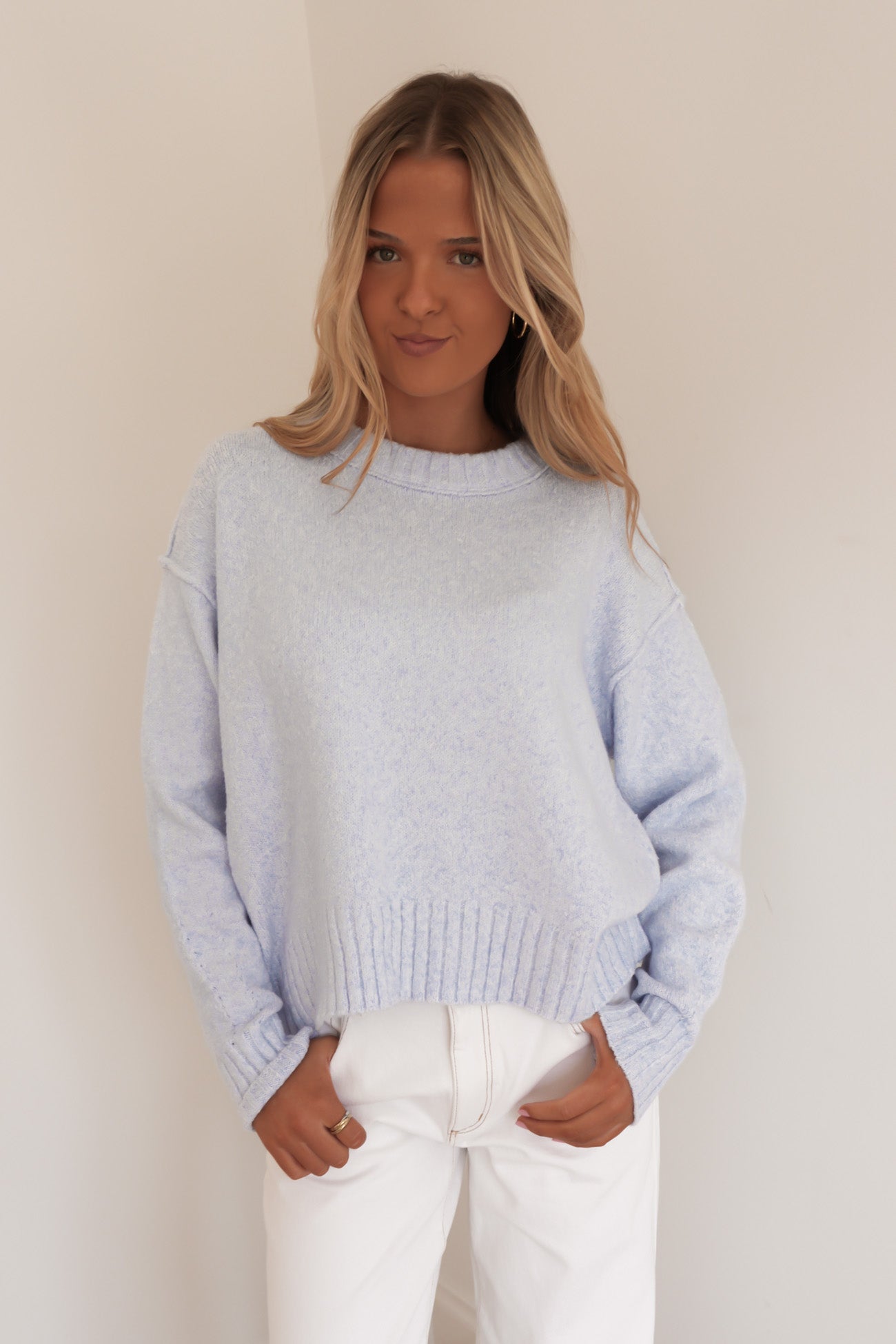 Natalee Knit Jumper Sky Blue