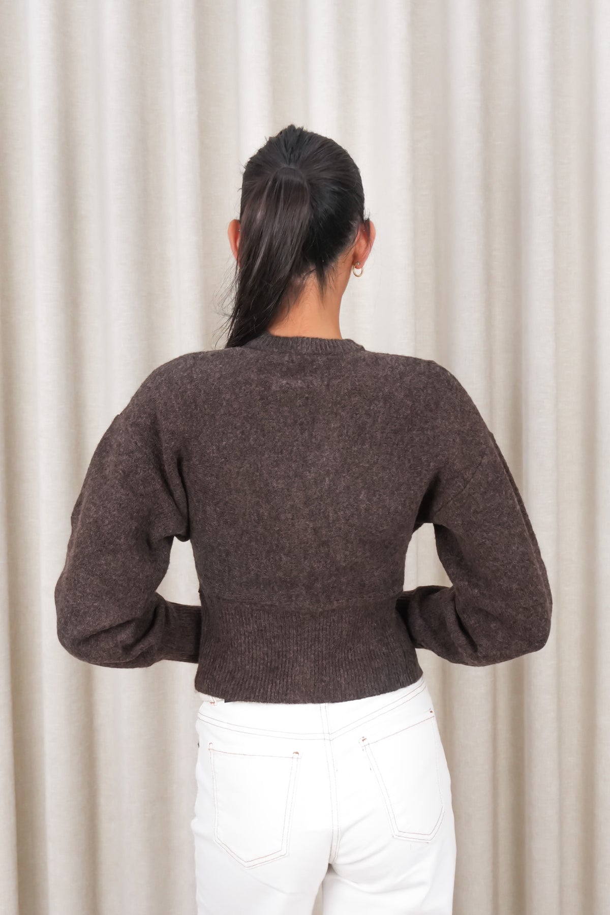 Nelly Knit Cardi Brown