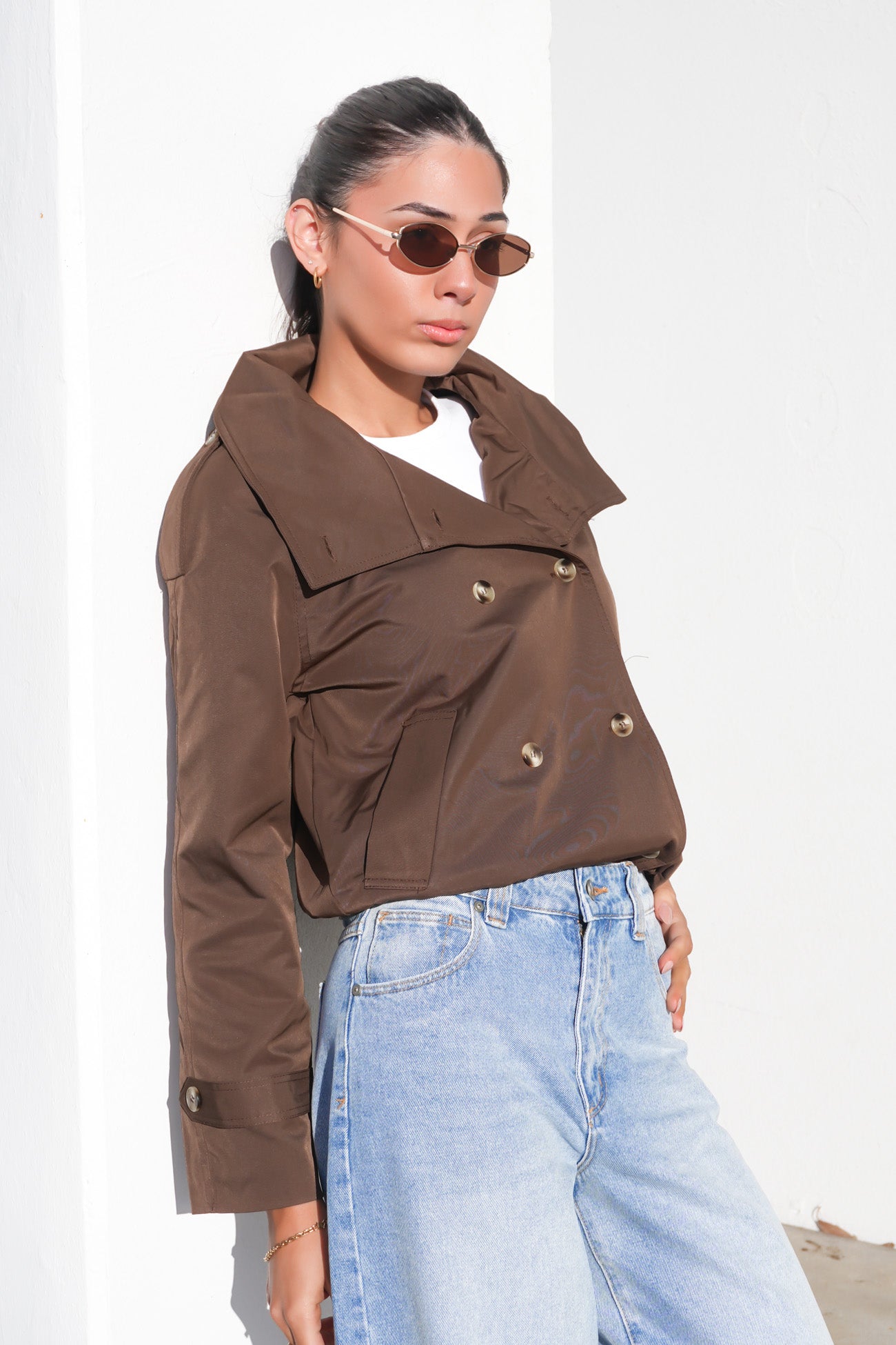 Niamh Funnel Jacket Chocolate