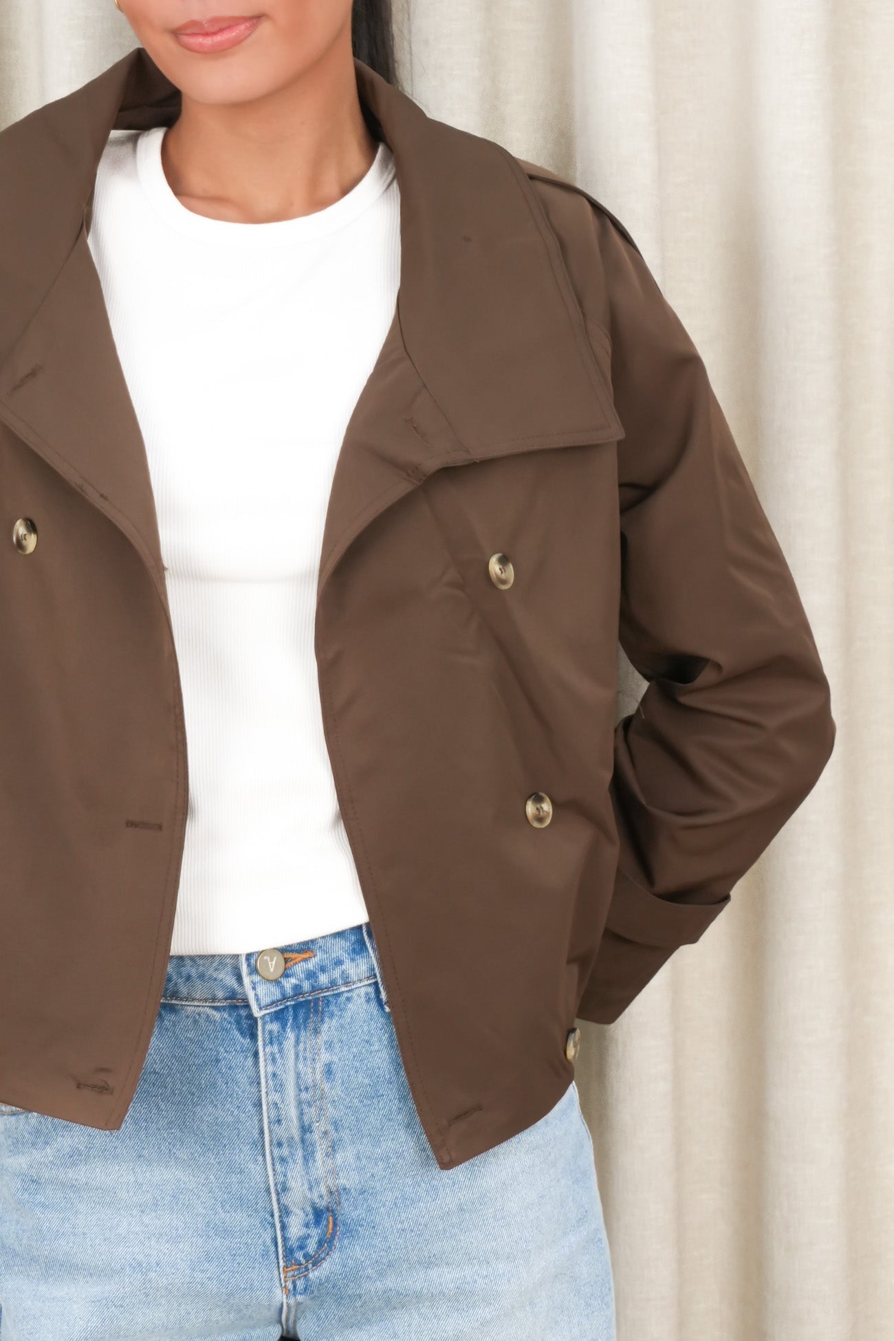 Niamh Funnel Jacket Chocolate