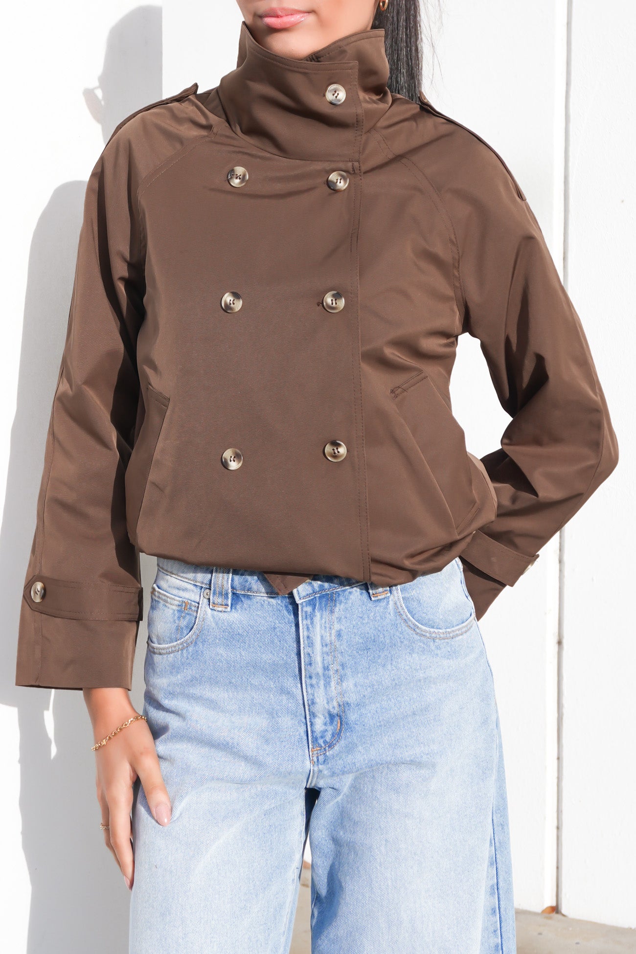 Niamh Funnel Jacket Chocolate