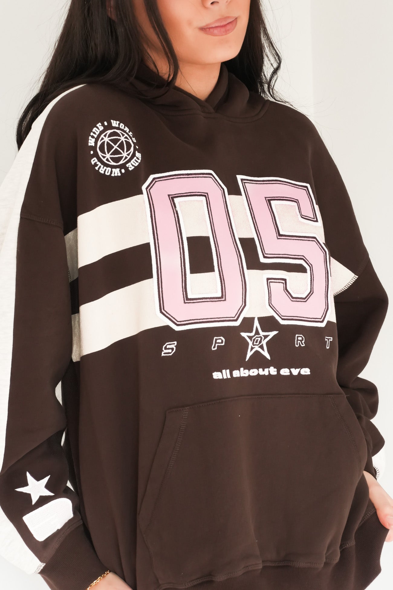 Ninety Five Relaxed Hoodie Brown