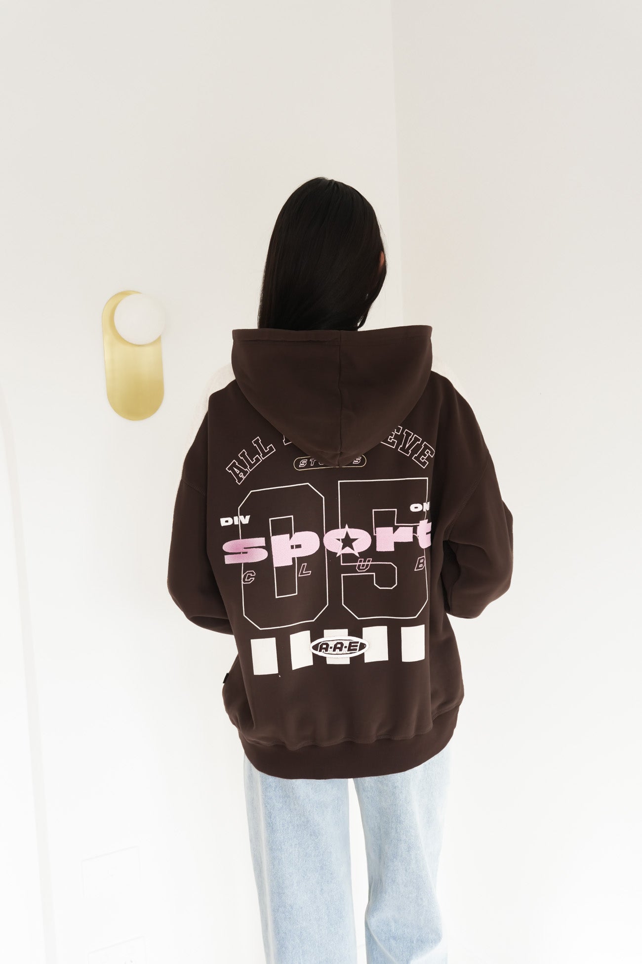 Ninety Five Relaxed Hoodie Brown