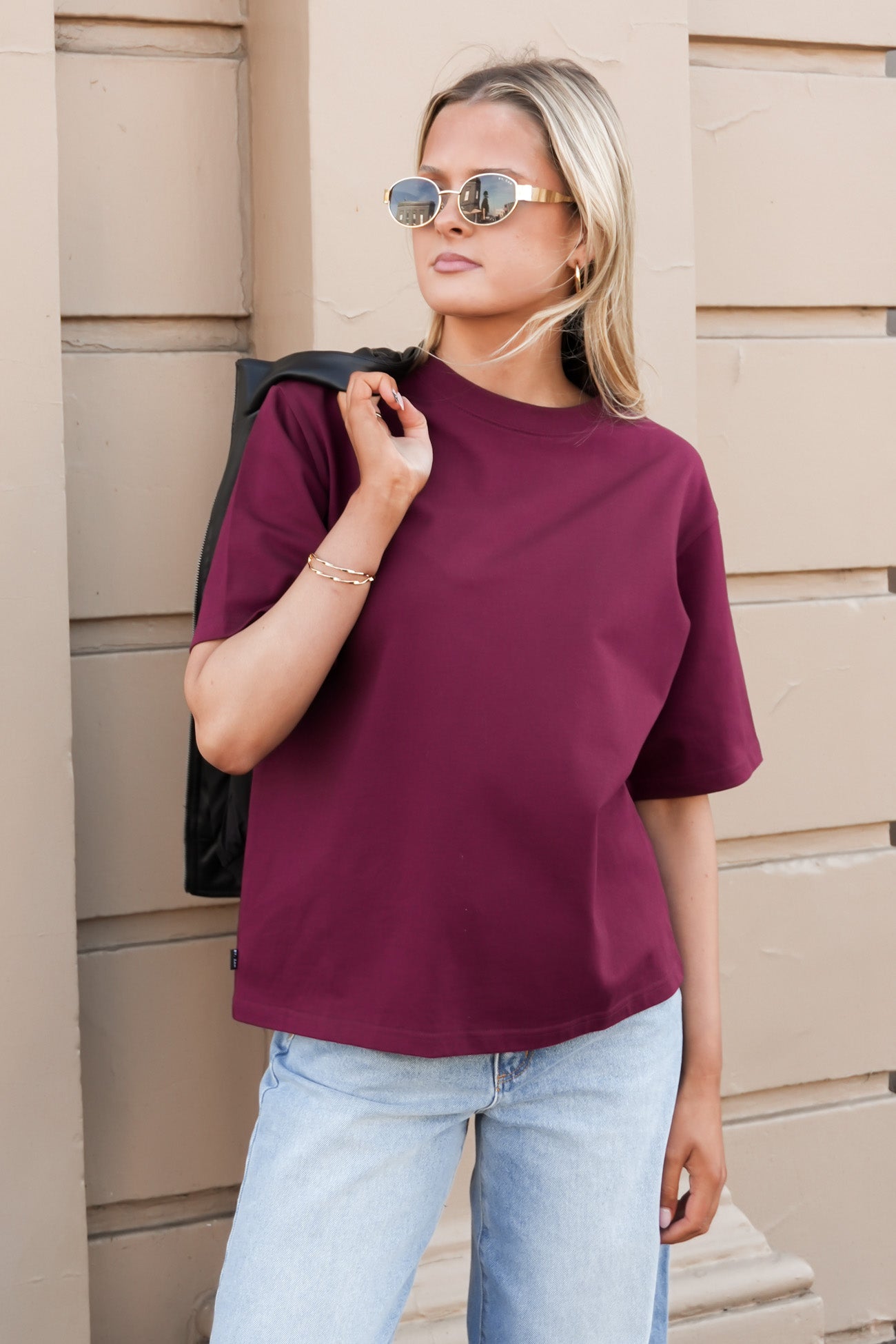 Noah Oversized Tee Cherry