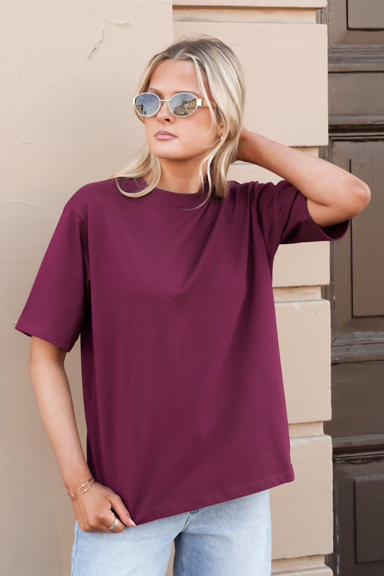 Noah Oversized Tee Cherry