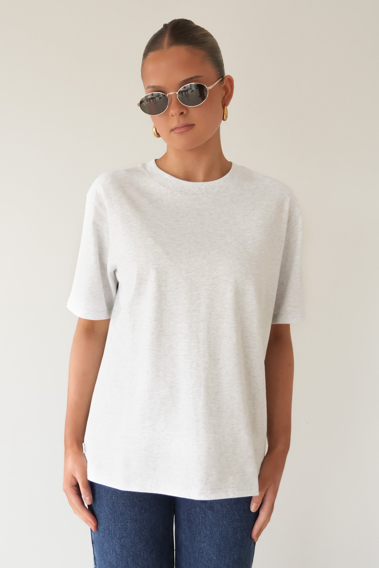 Noah Oversized Tee Snow Marle