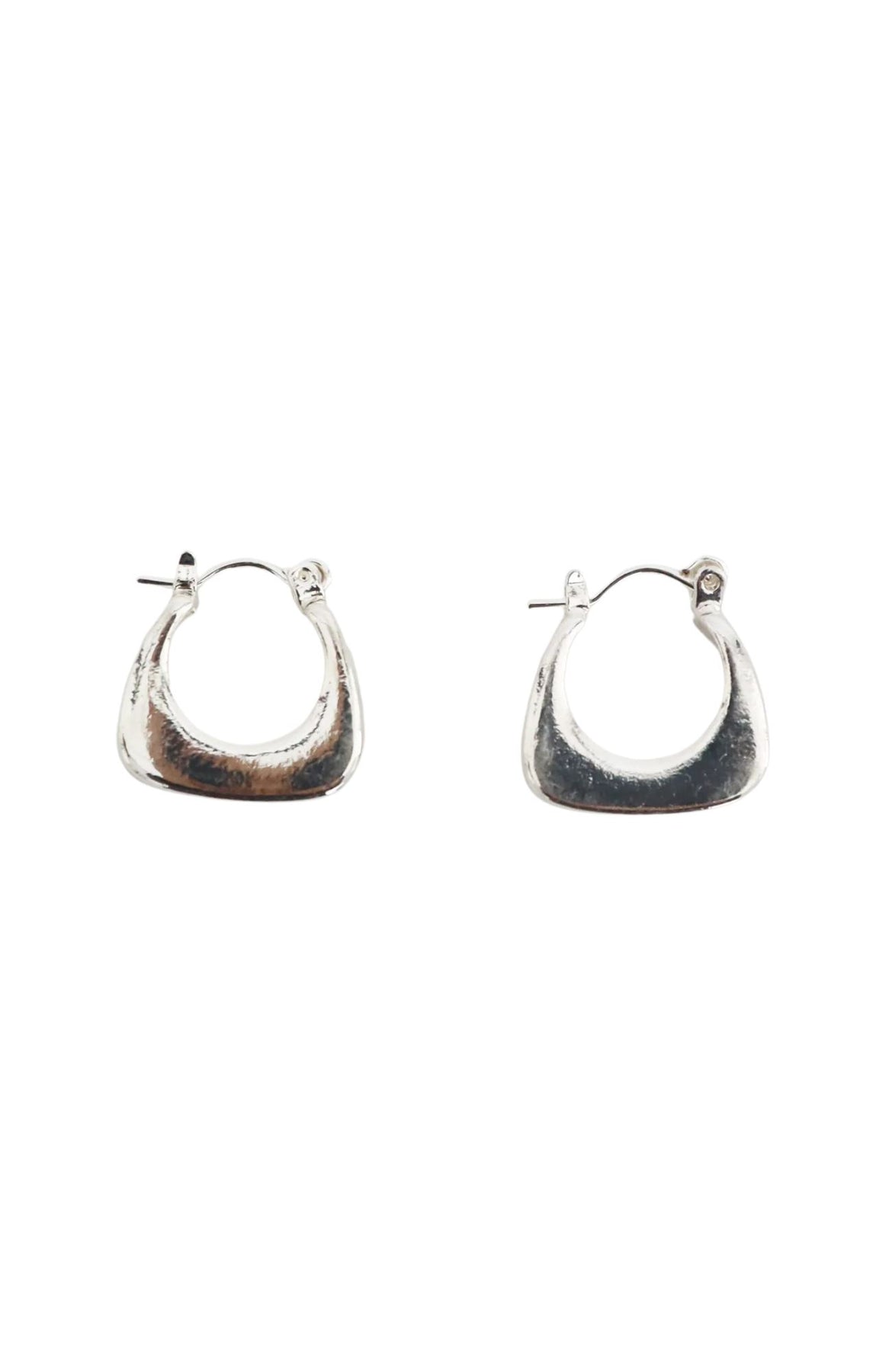 Nora-Huggie-Earrings-Silver