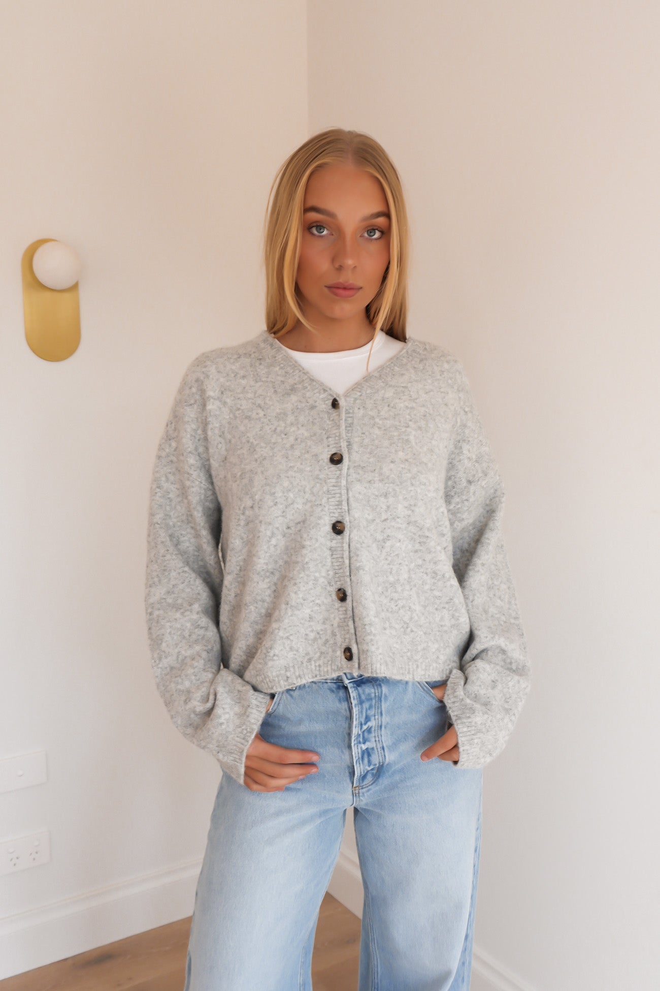 Nova Cardigan Grey Marle
