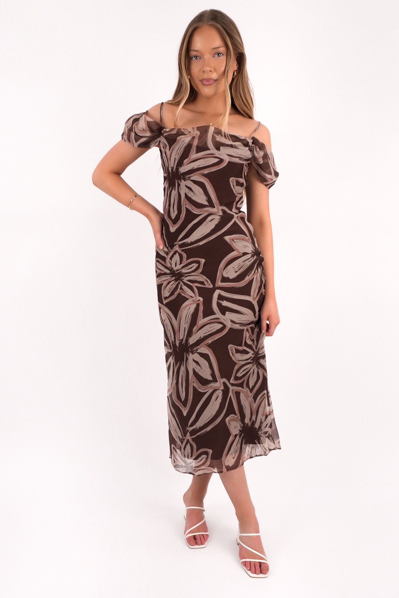 Natayla Midi Dress - Chocolate main image 1