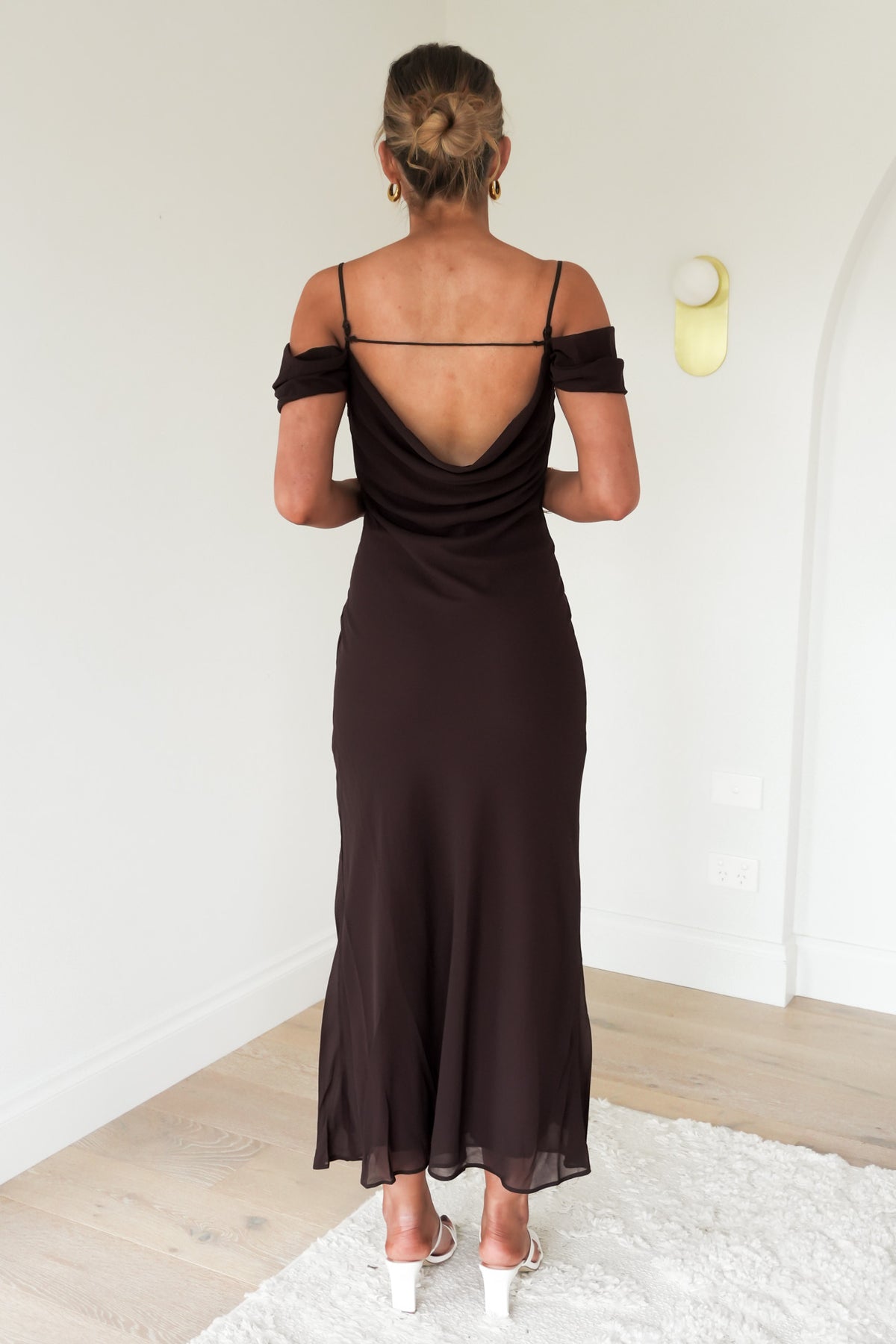 Nydia Midi Dress Chocolate