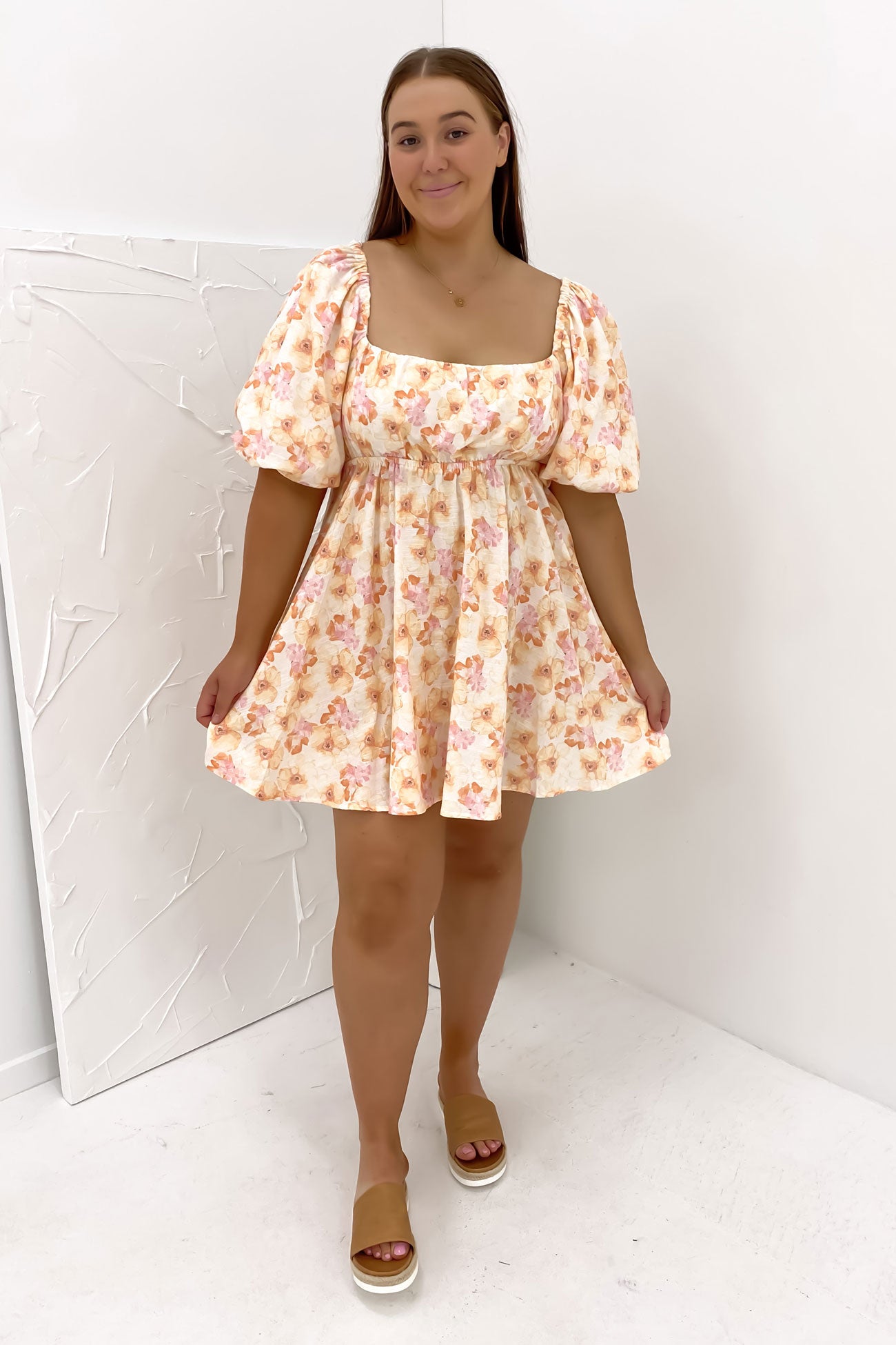 Odell Mini Dress Citrus Floral