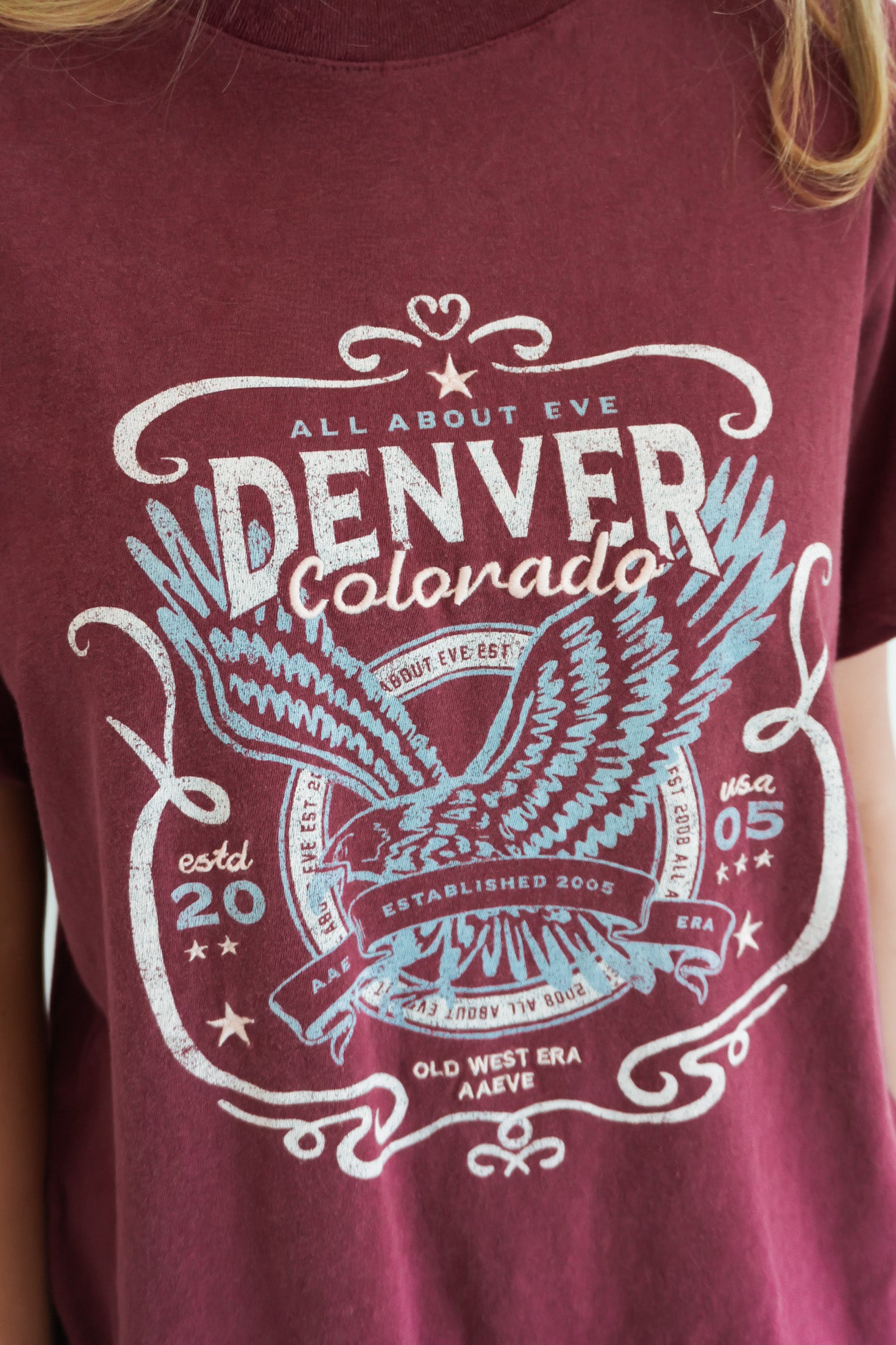 Old West Era Box Tee Wine