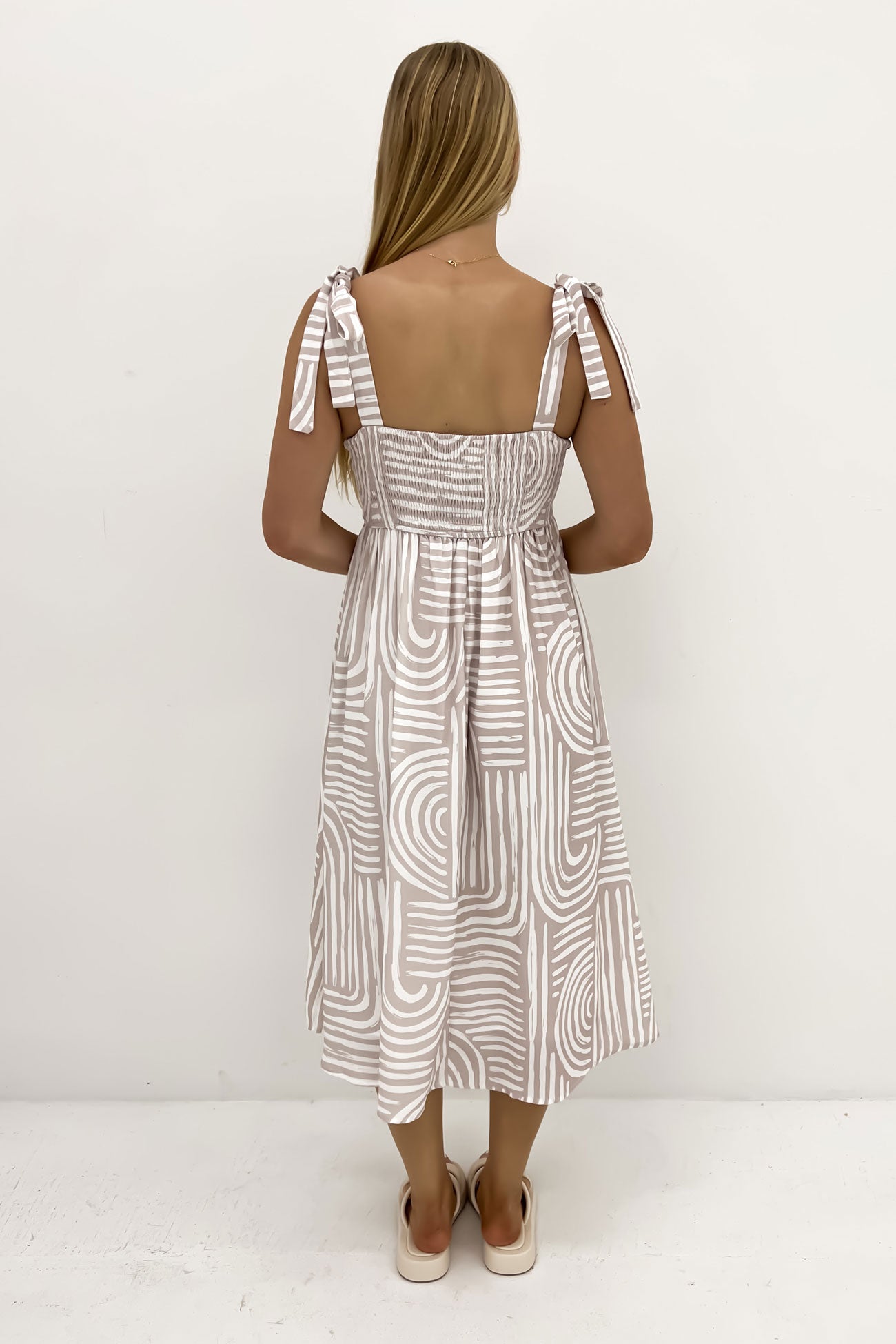 Omari Midi Dress Beige Peru