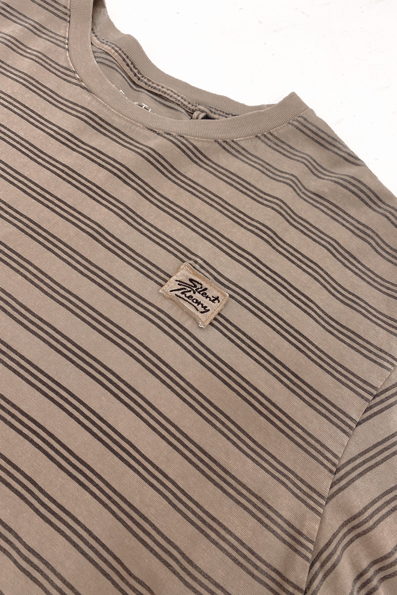 Overdyed Stripe Tee Mushroom