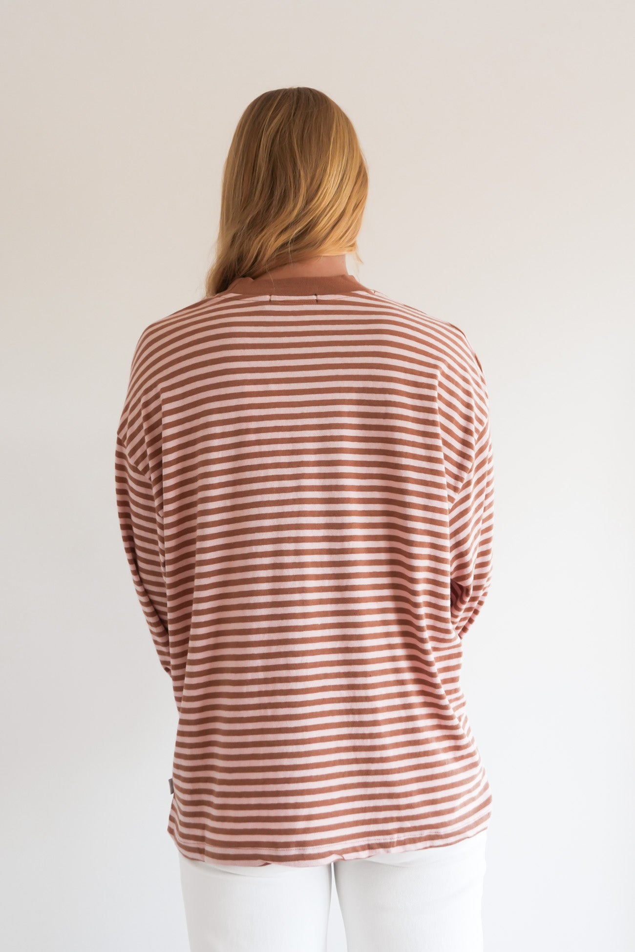 Paloma Long Sleeve Stripe Tee Cinnamon