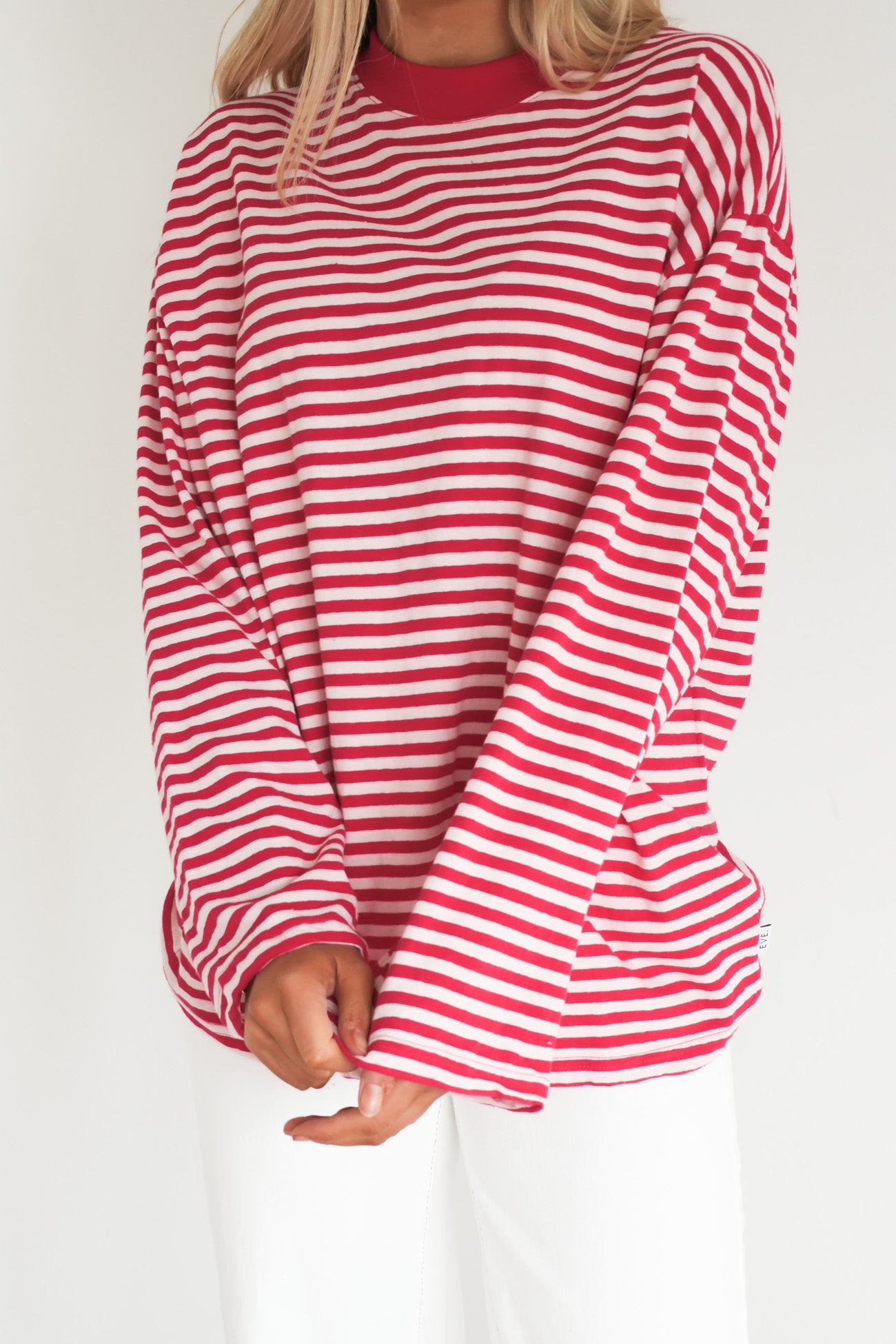 Paloma Long Sleeve Stripe Tee Red