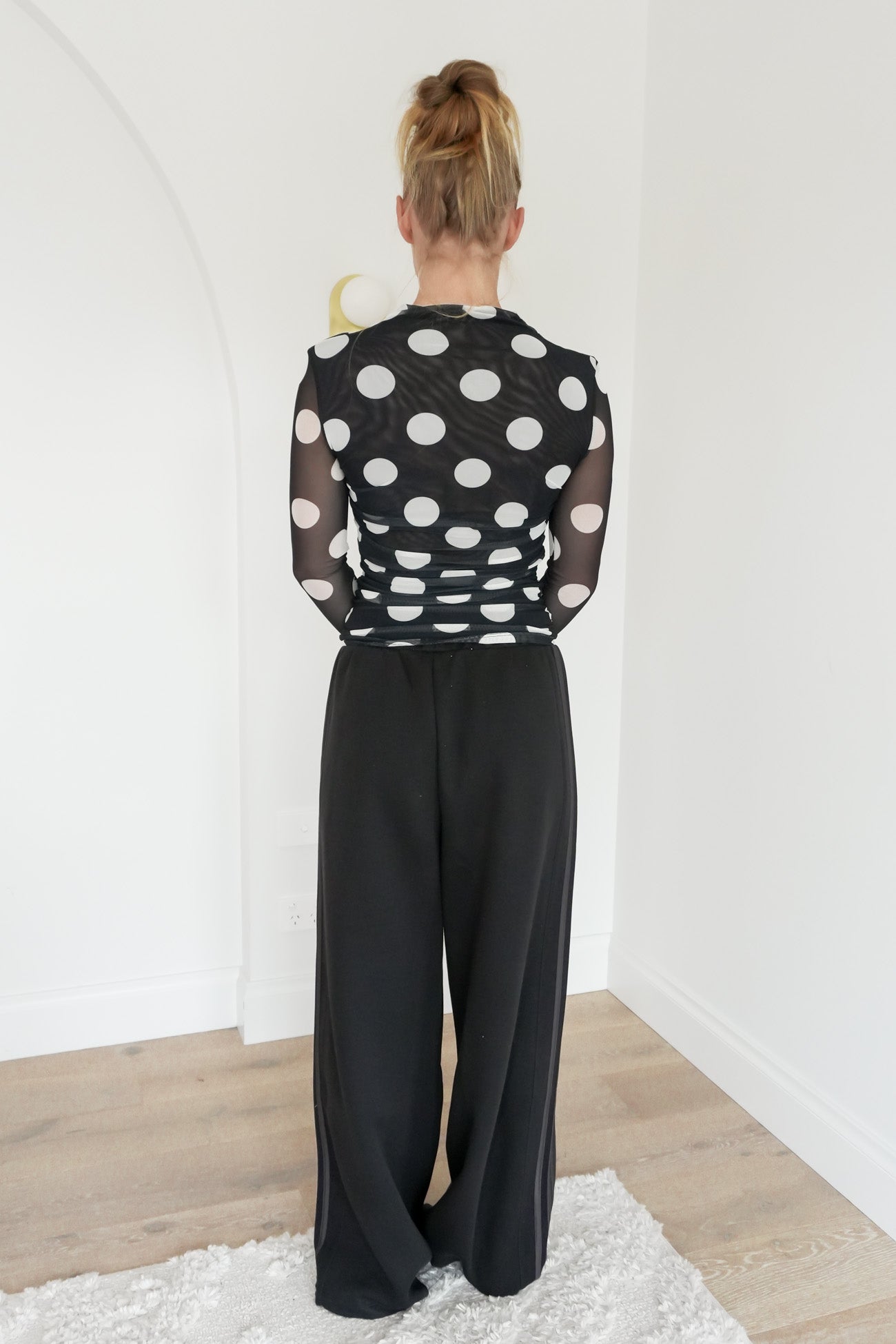 Pammie Seamed Mesh Top Spot