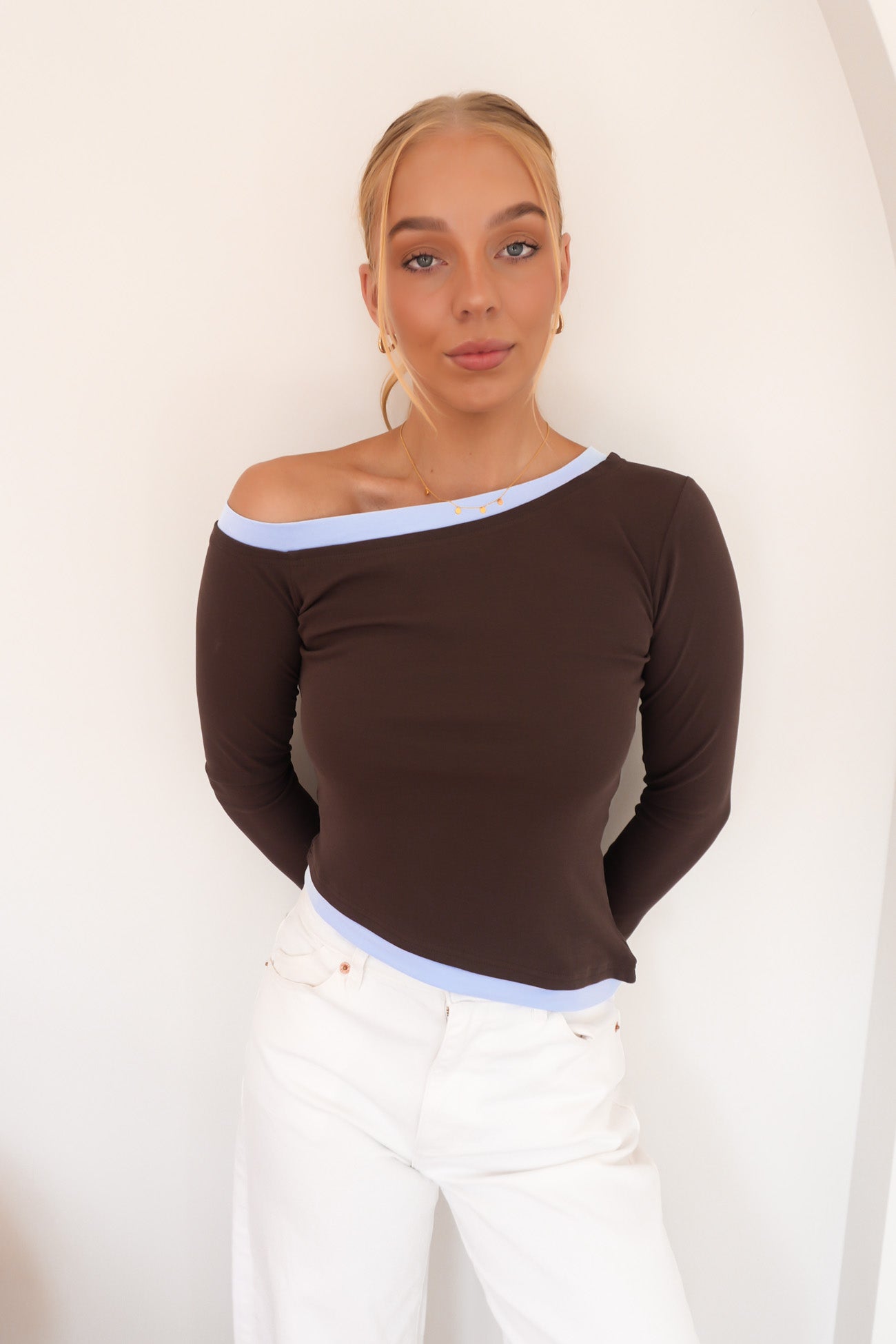 Pennie Long Sleeve Top Chocolate