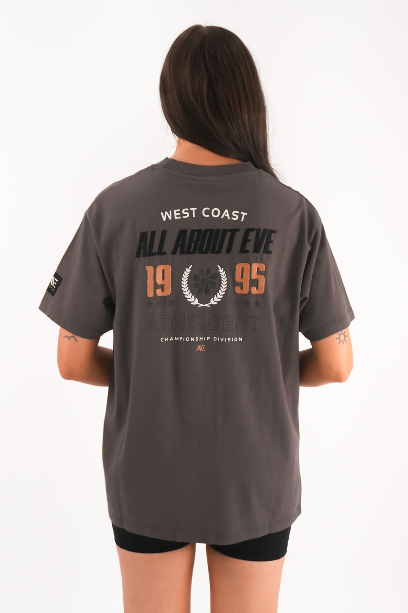 Performance Oversized Tee Charcoal
