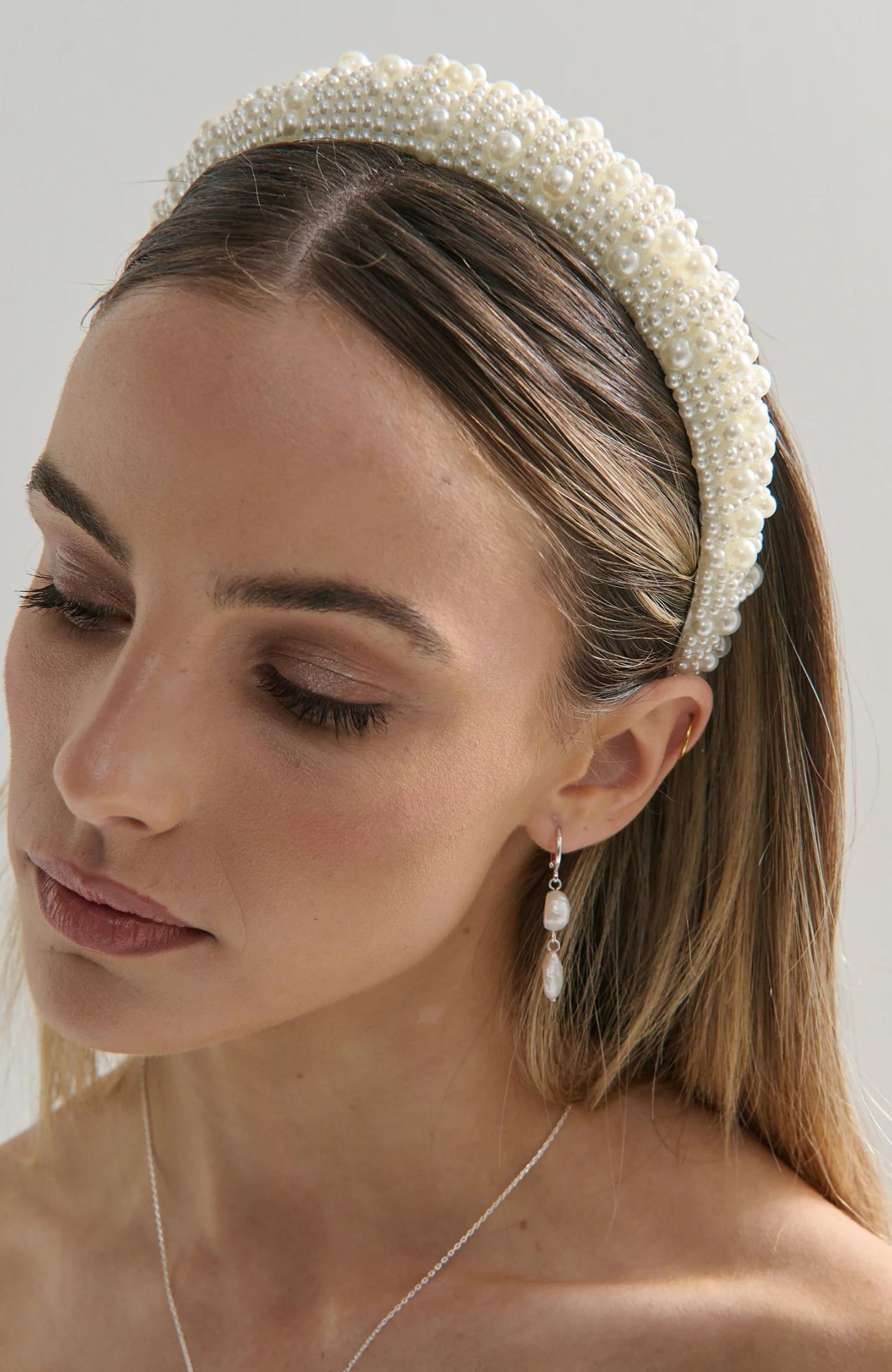 Pia Pearl Headband White
