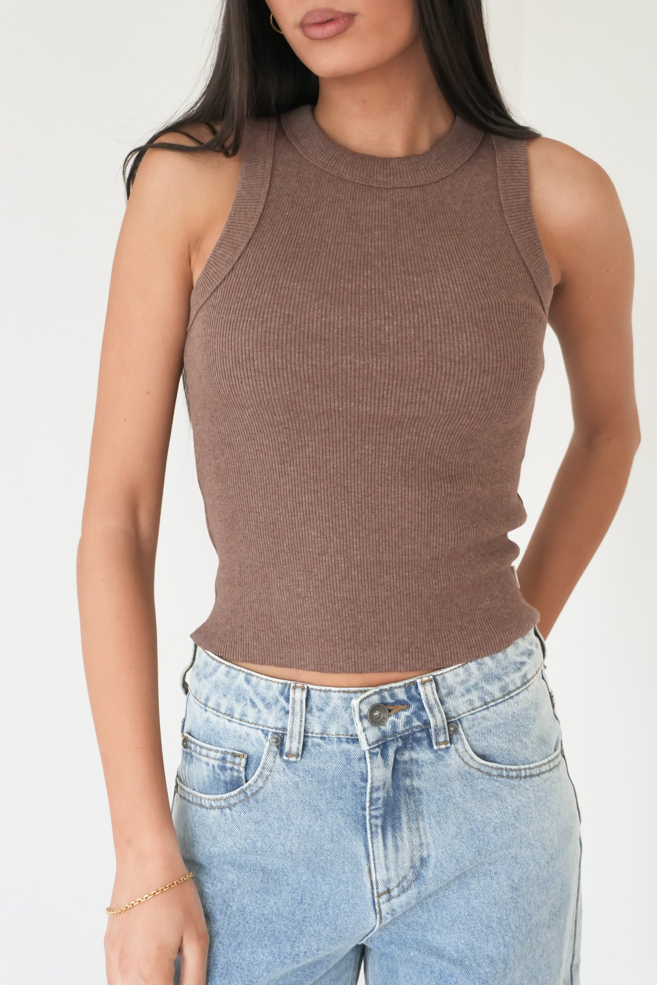 Pia Tank Brown