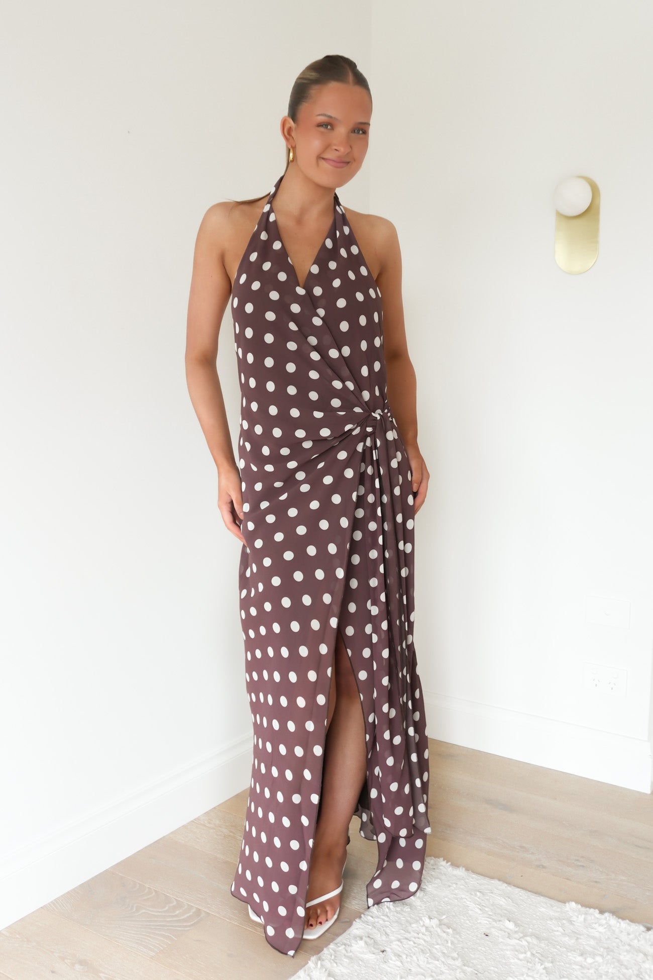 Pip Maxi Dress Chocolate Polka Dot