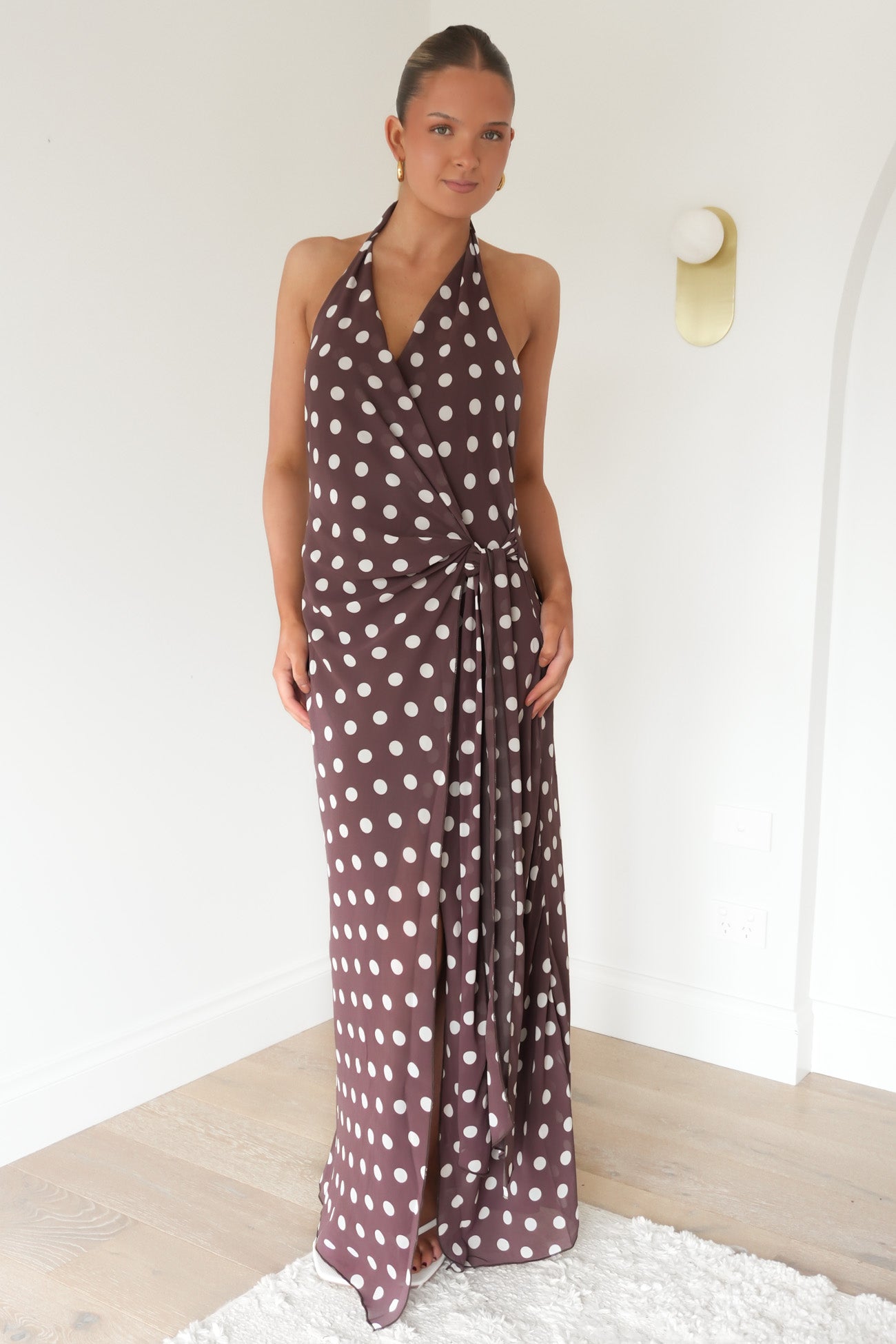 Pip Maxi Dress Chocolate Polka Dot