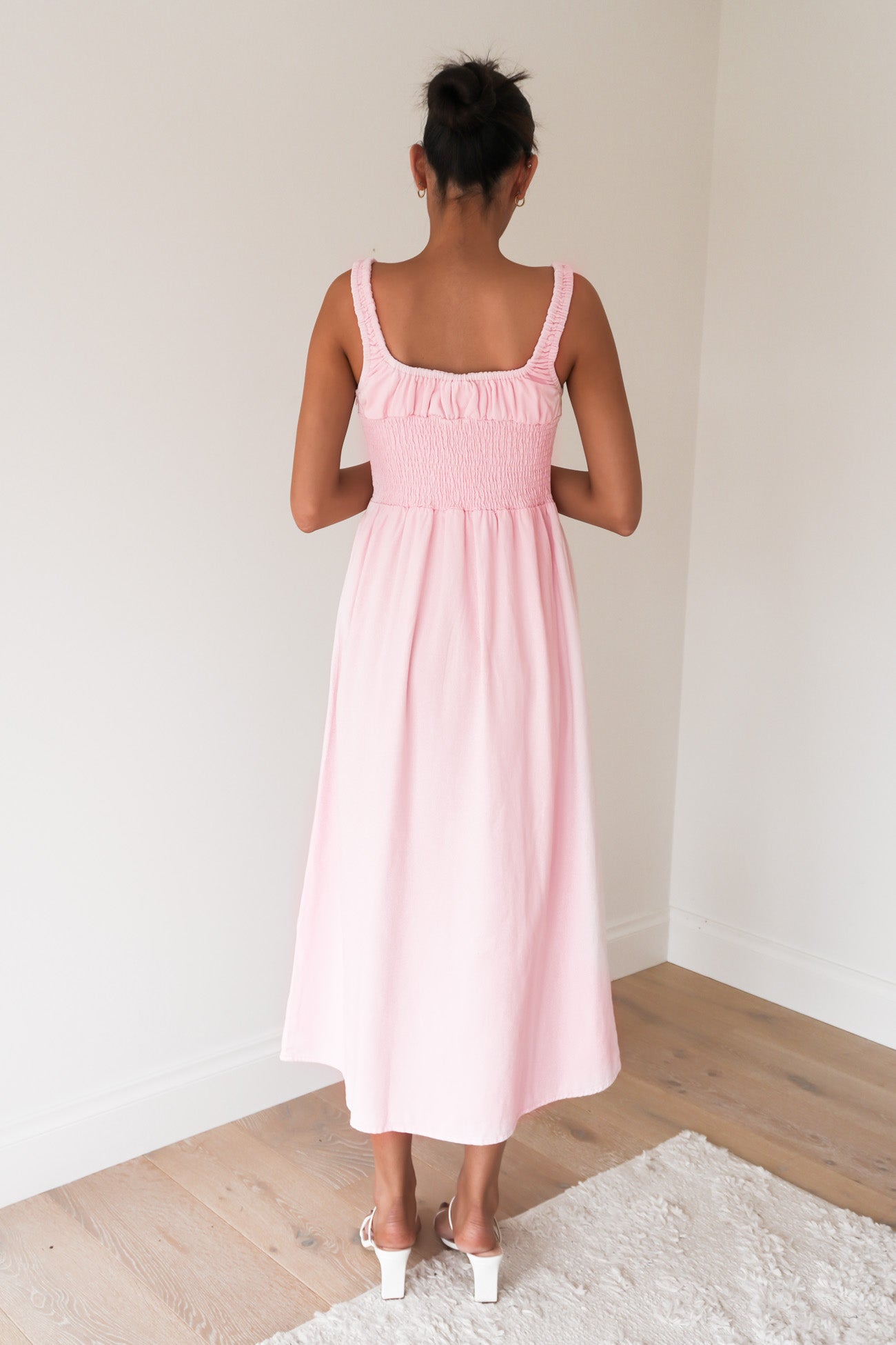 Poppy Denim Dress Pink