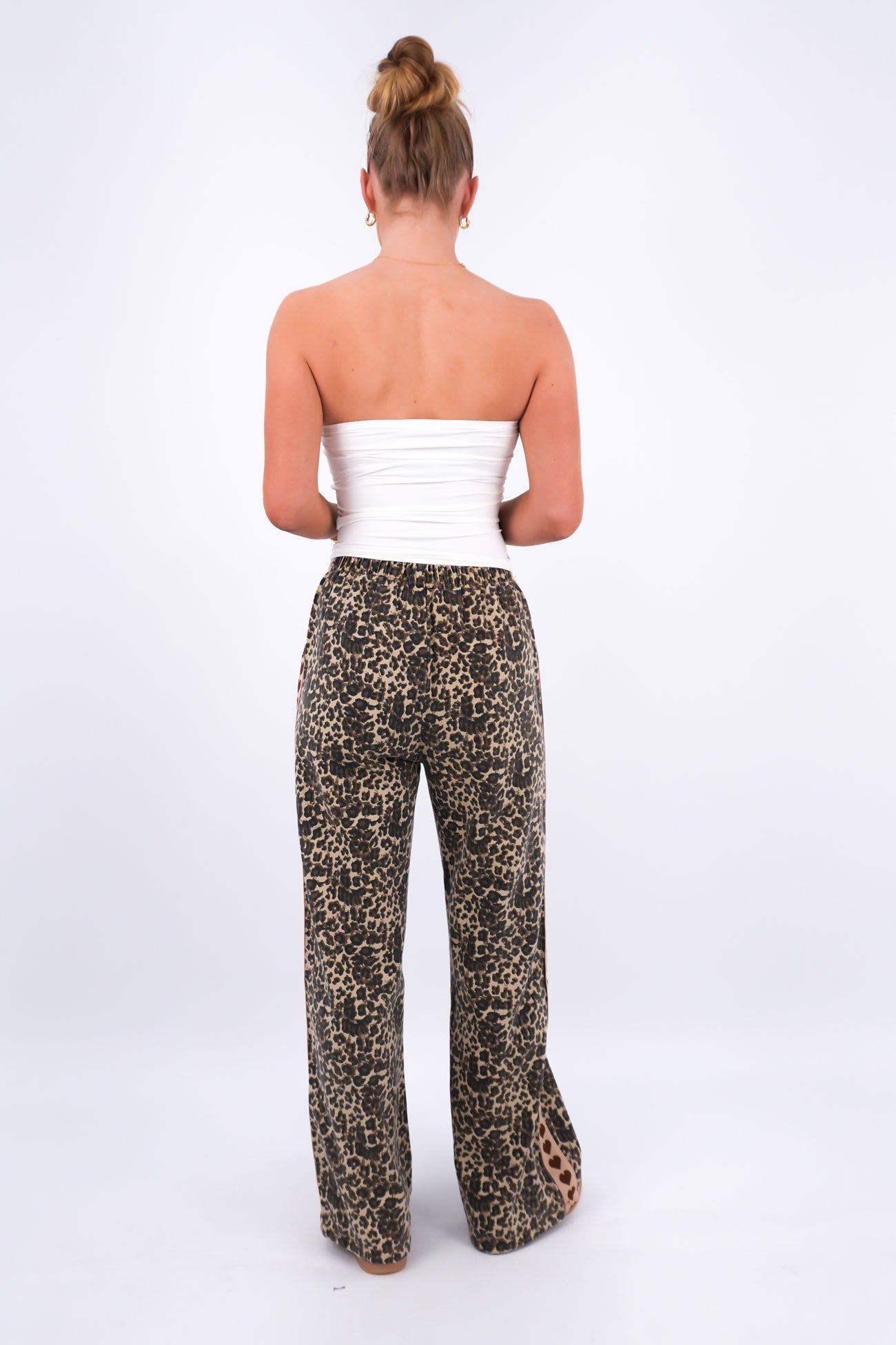 Portland Denim Pant Leopard Hearts