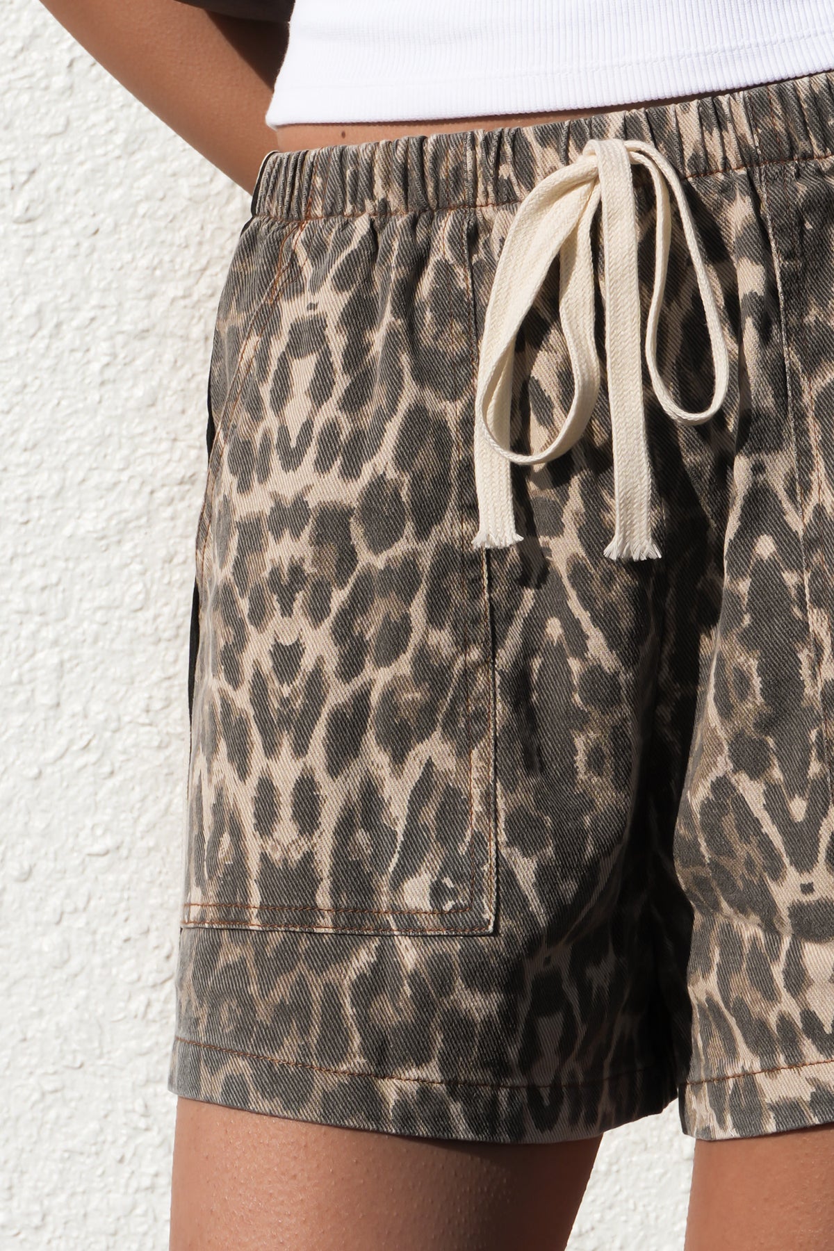 Portland Denim Short Leopard Chocolate