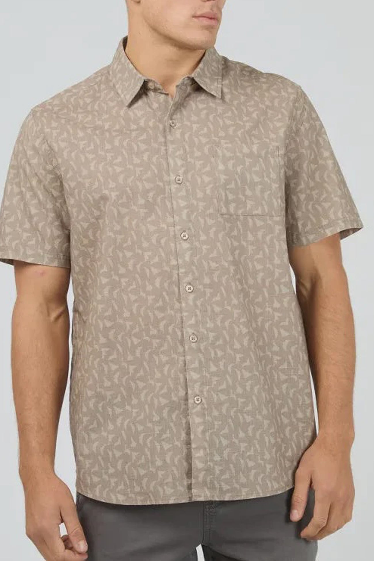 Portsea Short Sleeve Shirt Mushroom