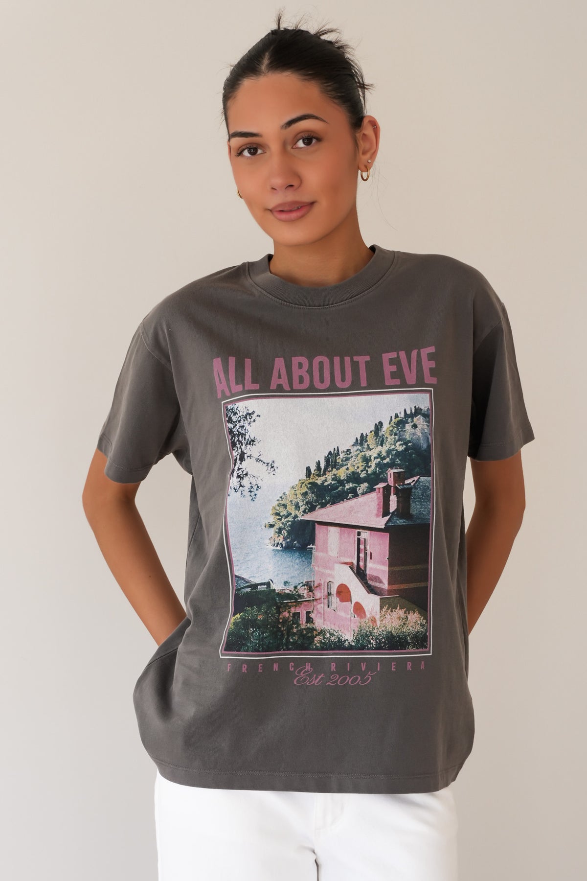 Provence Relaxed Tee Charcoal