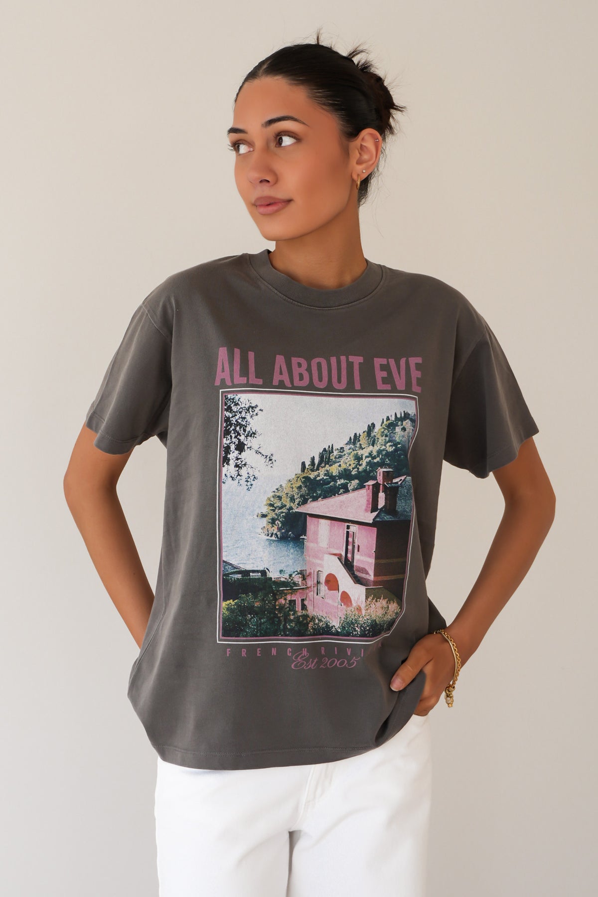 Provence Relaxed Tee Charcoal